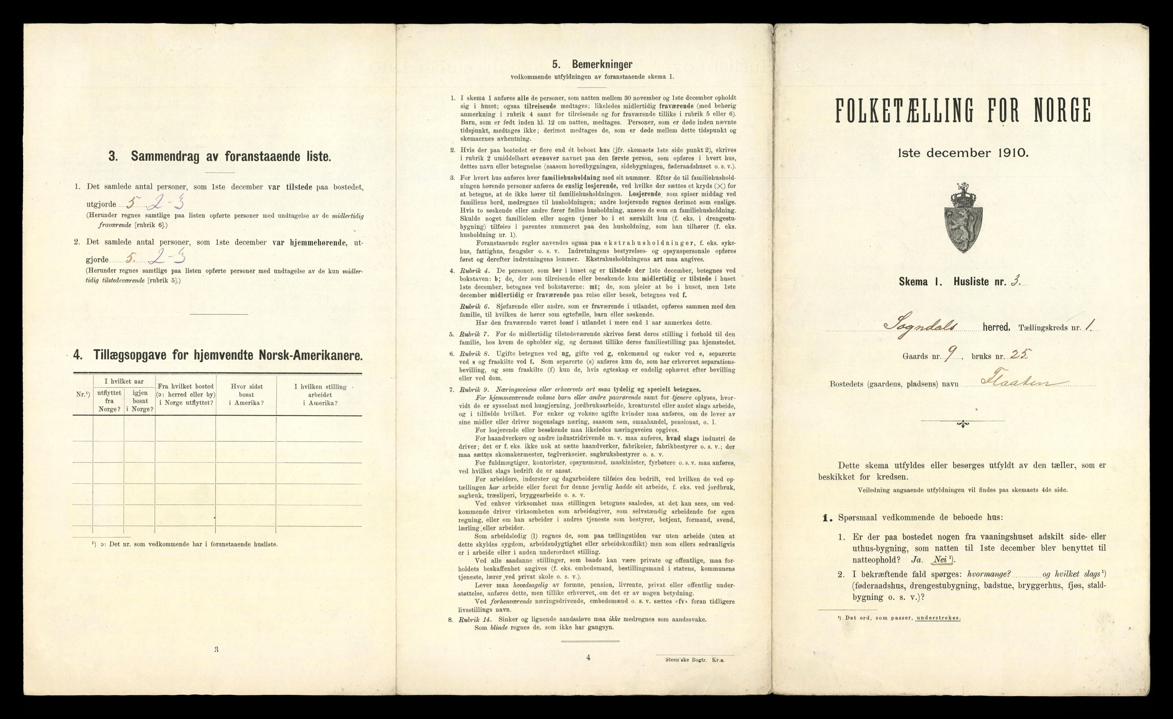 RA, Folketelling 1910 for 1420 Sogndal herred, 1910, s. 48