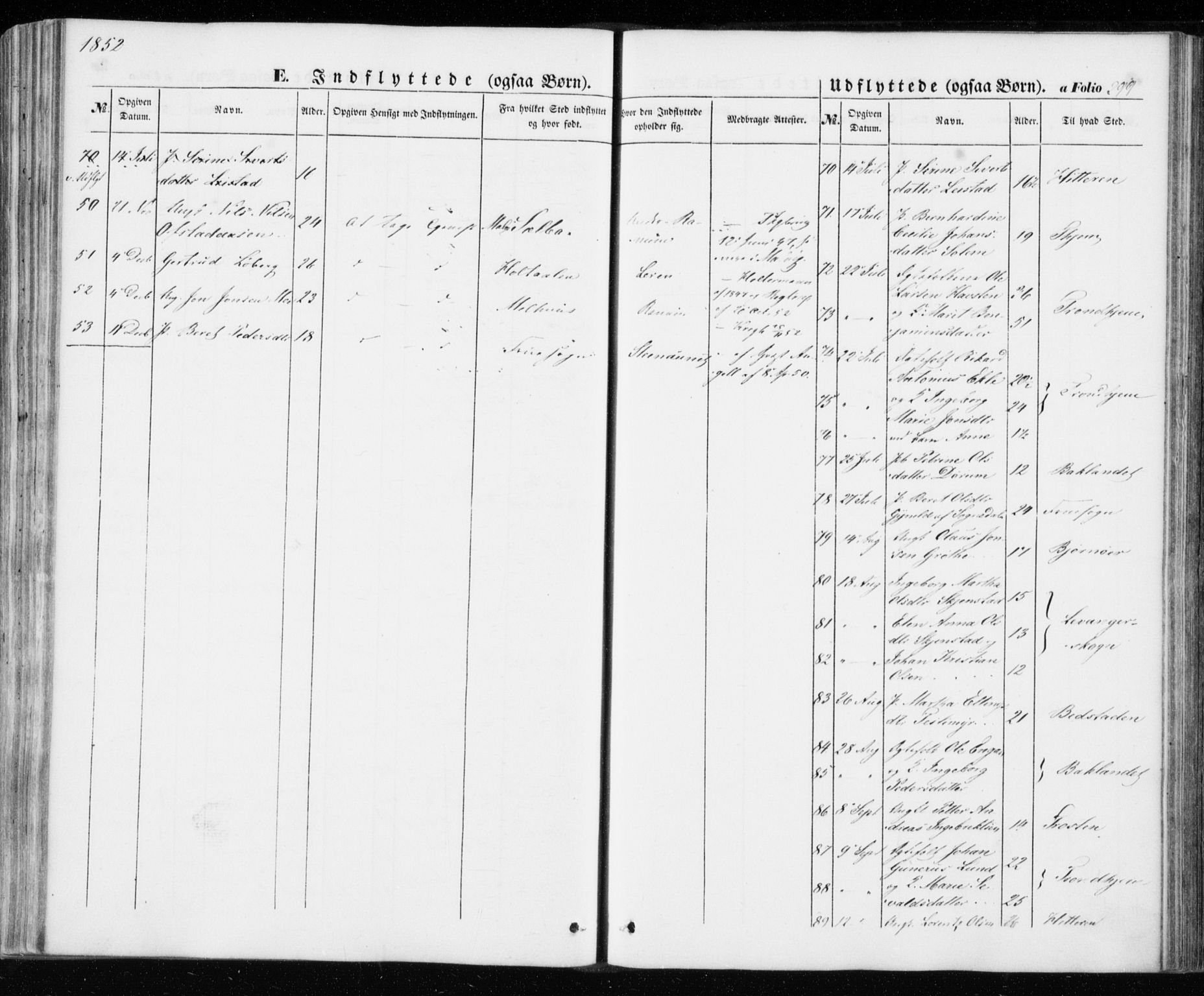 Ministerialprotokoller, klokkerbøker og fødselsregistre - Sør-Trøndelag, AV/SAT-A-1456/606/L0291: Ministerialbok nr. 606A06, 1848-1856, s. 299