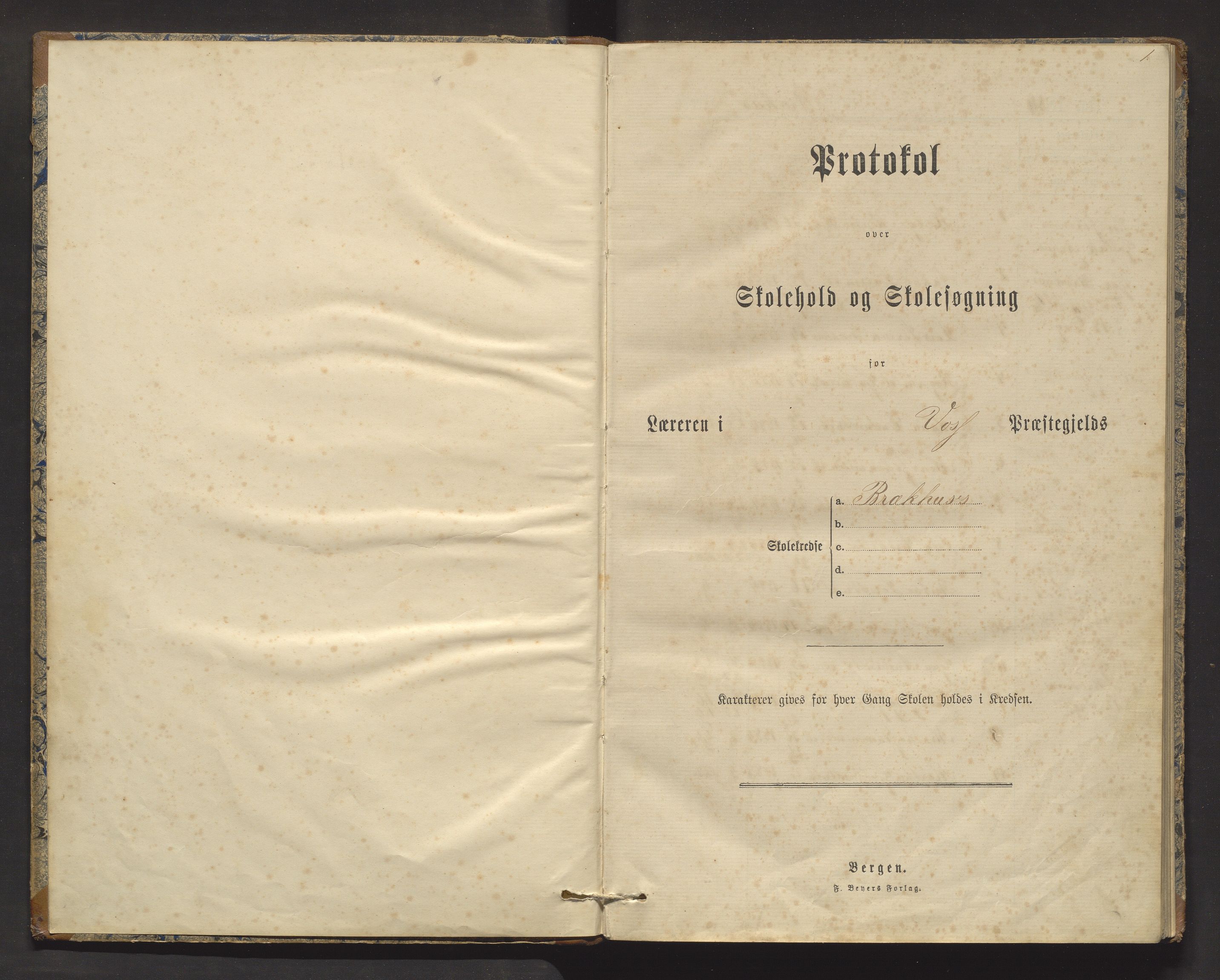 Evanger kommune. Barneskulane, IKAH/1237-231/F/Fa/L0002: Skuleprotokoll for Brekkhus krins, 1884-1906