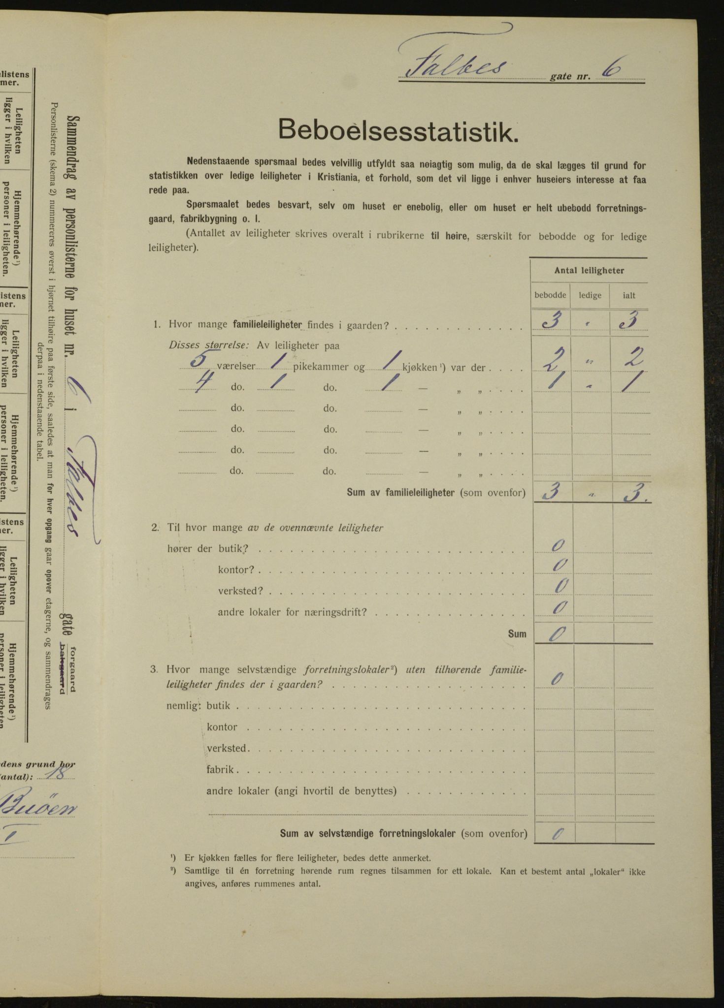 OBA, Kommunal folketelling 1.2.1912 for Kristiania, 1912, s. 23143