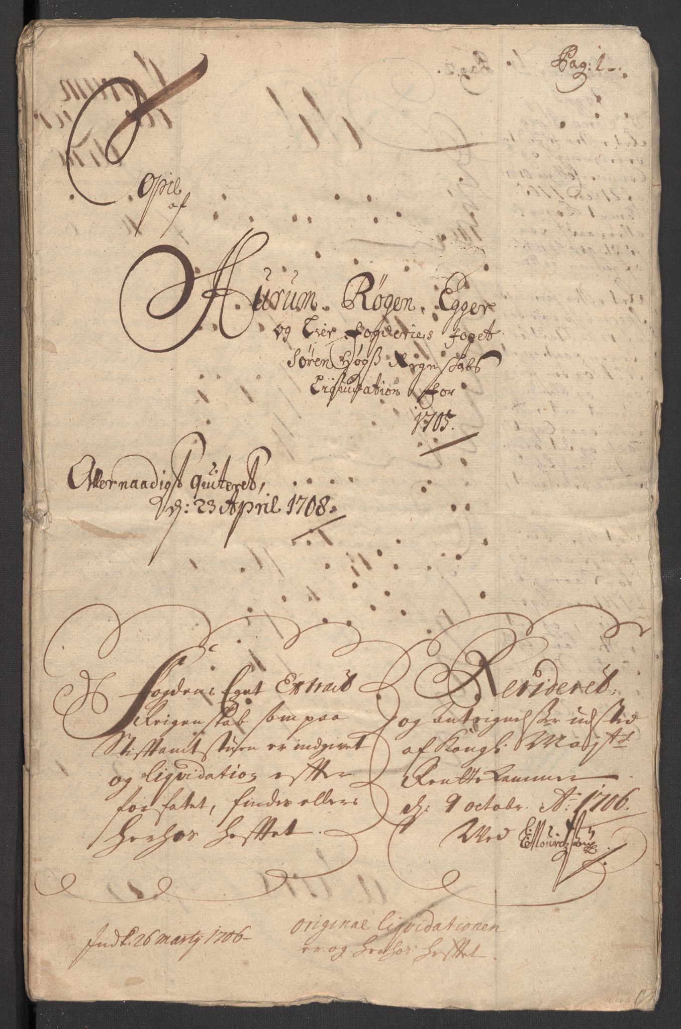 Rentekammeret inntil 1814, Reviderte regnskaper, Fogderegnskap, AV/RA-EA-4092/R30/L1700: Fogderegnskap Hurum, Røyken, Eiker og Lier, 1704-1705, s. 240