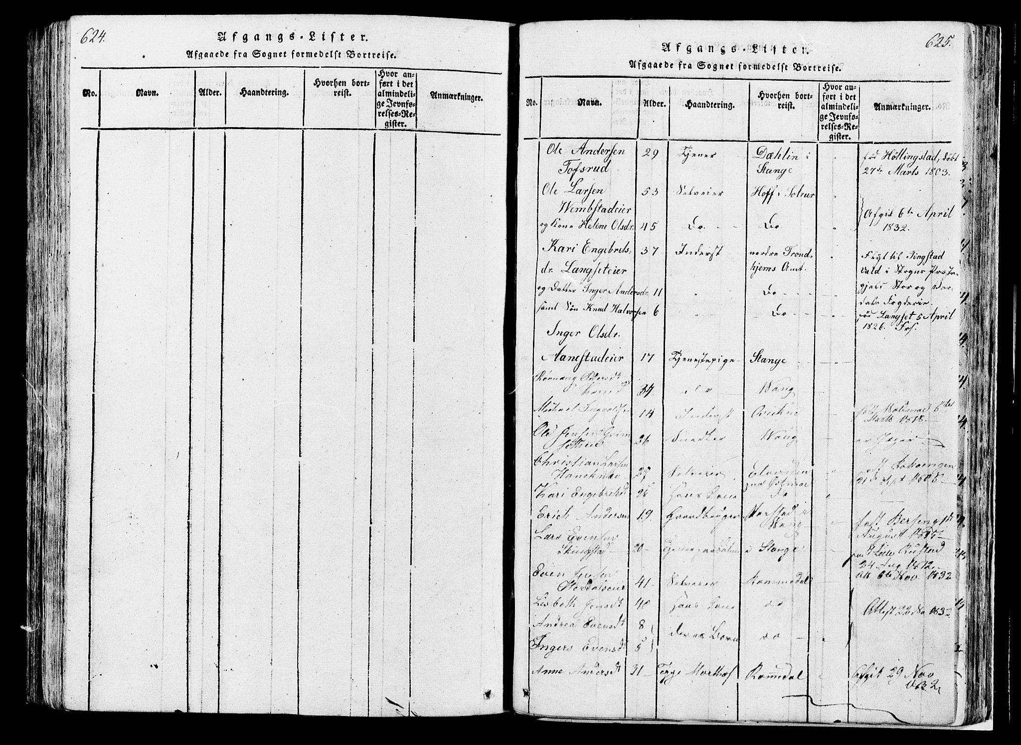 Løten prestekontor, AV/SAH-PREST-022/K/Ka/L0005: Ministerialbok nr. 5, 1814-1832, s. 624-625