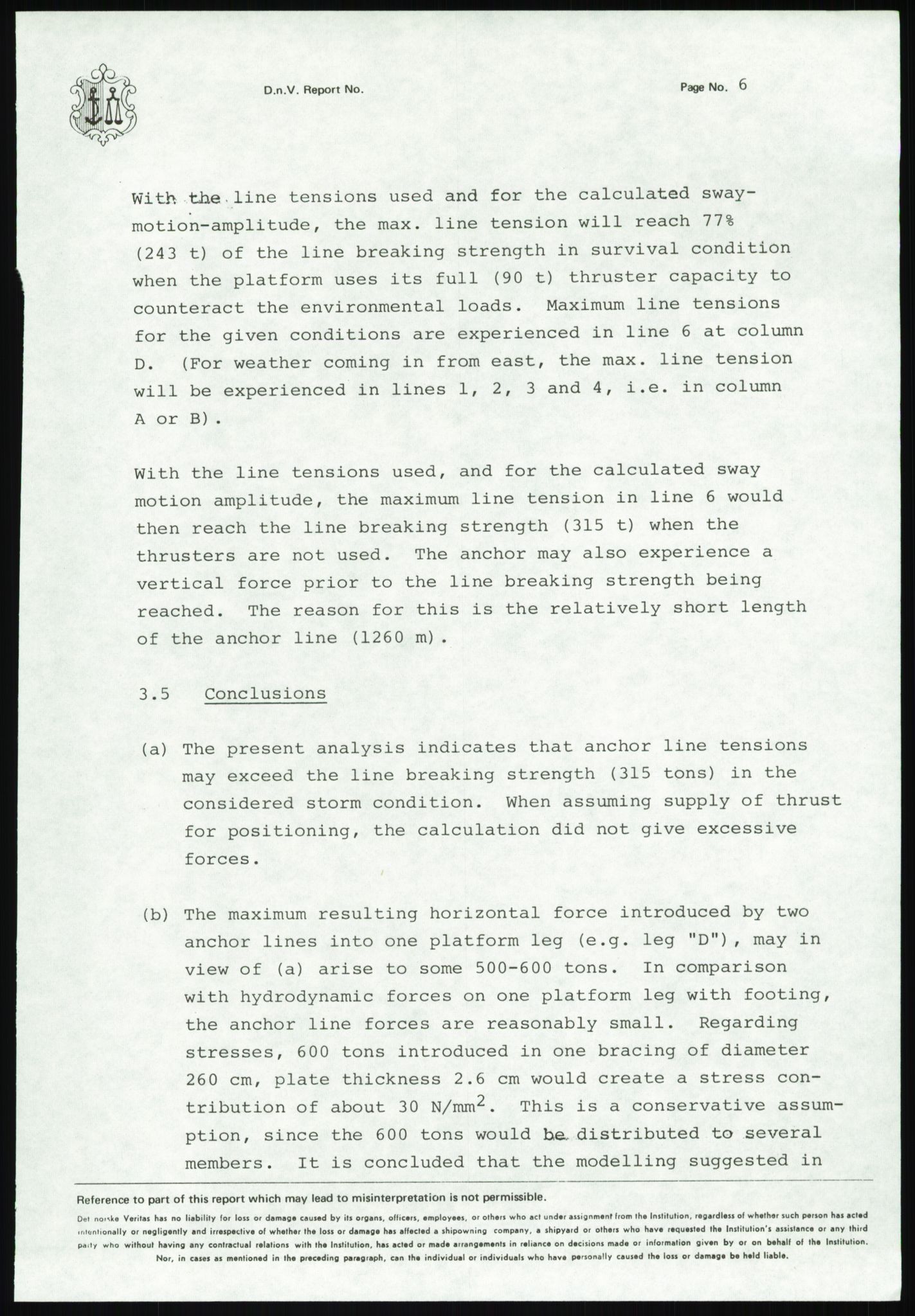 Justisdepartementet, Granskningskommisjonen ved Alexander Kielland-ulykken 27.3.1980, RA/S-1165/D/L0025: I Det norske Veritas (Doku.liste + I6, I12, I18-I20, I29, I32-I33, I35, I37-I39, I42)/J Department of Energy (J11)/M Lloyds Register(M6, M8-M10)/T (T2-T3/ U Stabilitet (U1-U2)/V Forankring (V1-V3), 1980-1981, s. 255