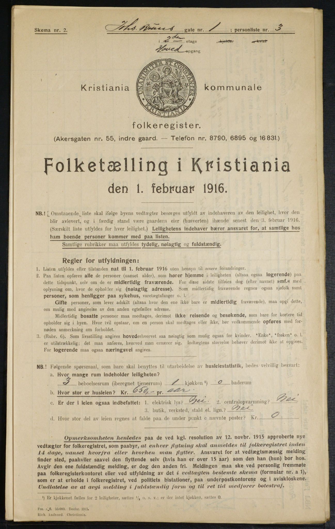 OBA, Kommunal folketelling 1.2.1916 for Kristiania, 1916, s. 48112