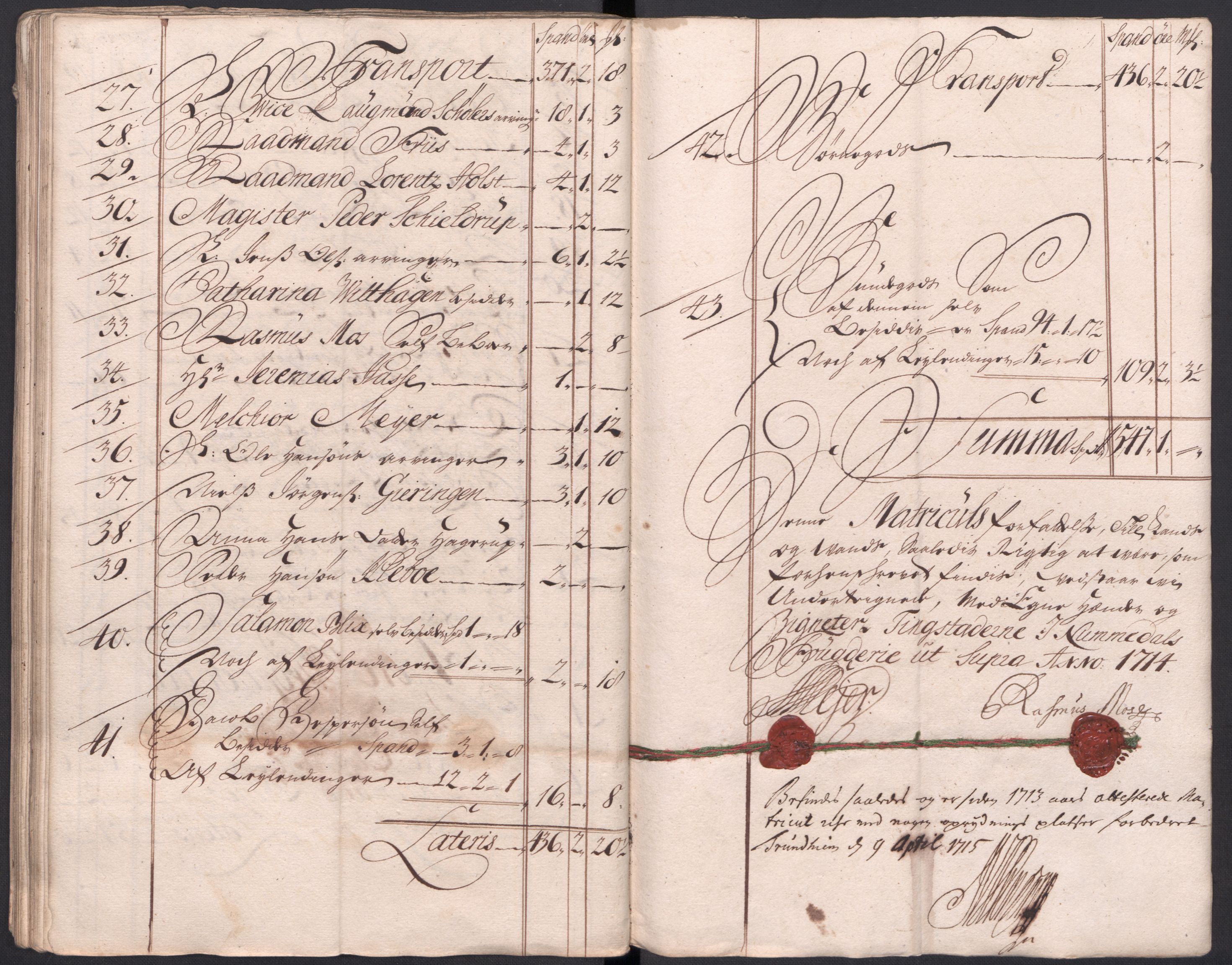 Rentekammeret inntil 1814, Reviderte regnskaper, Fogderegnskap, AV/RA-EA-4092/R64/L4435: Fogderegnskap Namdal, 1714, s. 84