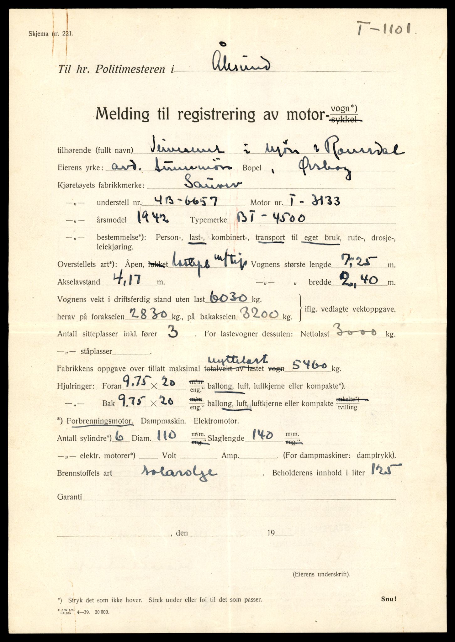 Møre og Romsdal vegkontor - Ålesund trafikkstasjon, AV/SAT-A-4099/F/Fe/L0033: Registreringskort for kjøretøy T 12151 - T 12474, 1927-1998, s. 2911