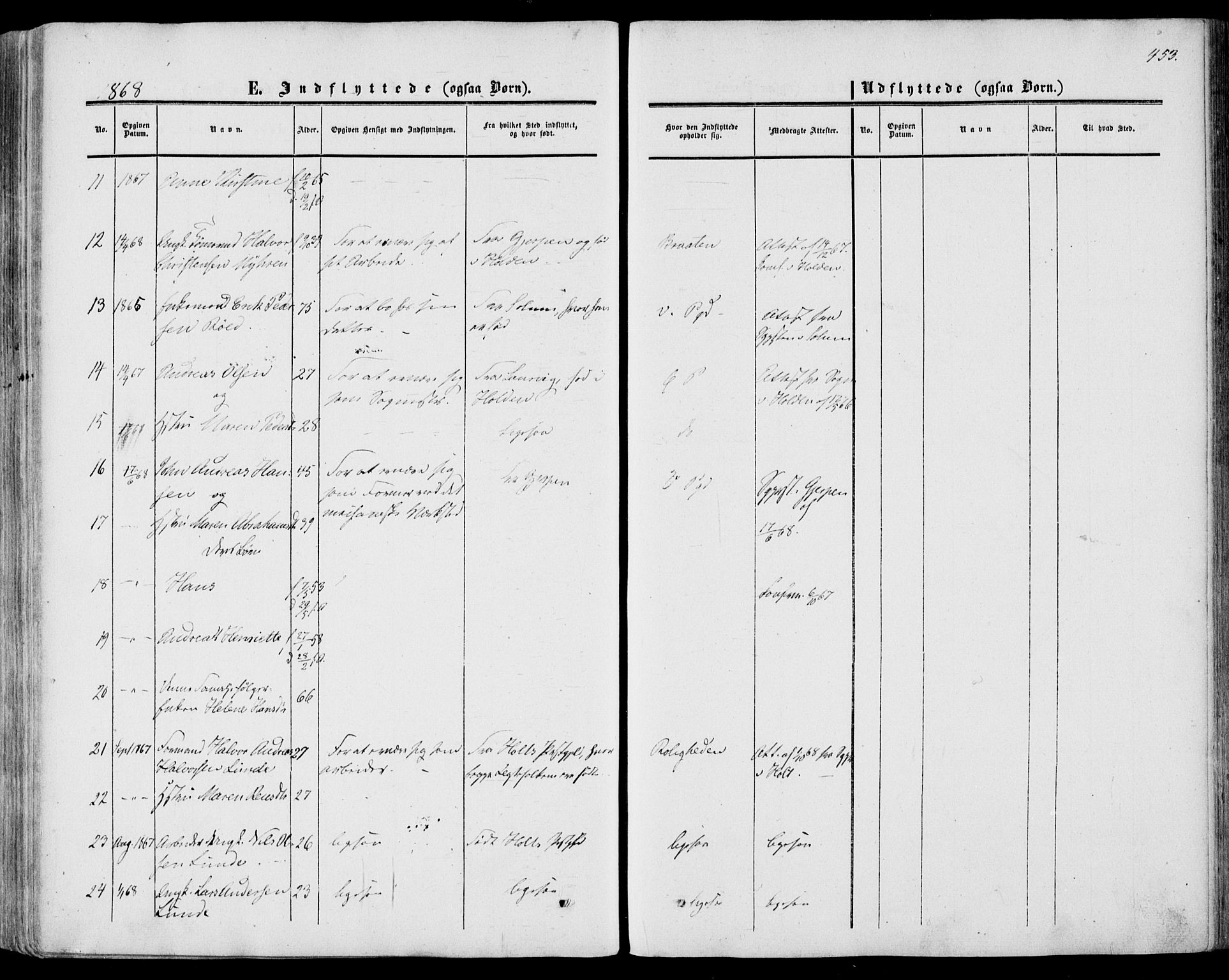 Porsgrunn kirkebøker , SAKO/A-104/F/Fa/L0007: Ministerialbok nr. 7, 1858-1877, s. 453