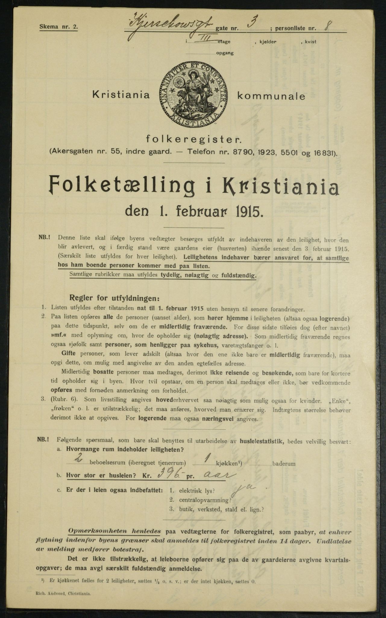 OBA, Kommunal folketelling 1.2.1915 for Kristiania, 1915, s. 48947