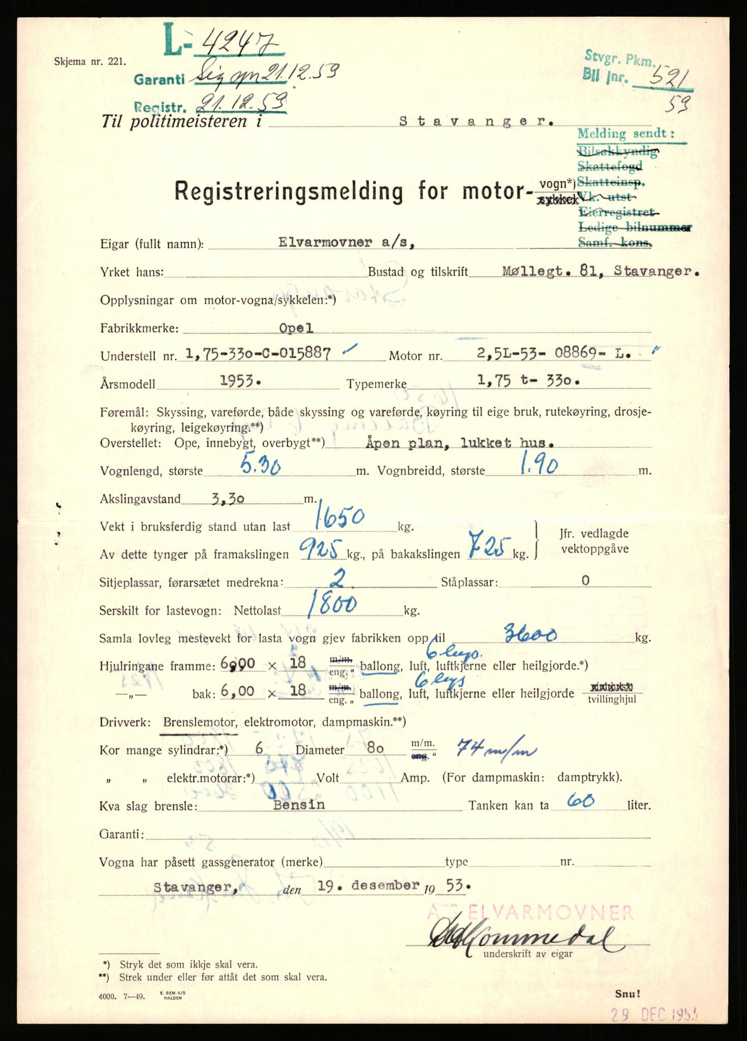 Stavanger trafikkstasjon, AV/SAST-A-101942/0/F/L0012: L-4200 - L-4699, 1930-1971, s. 187