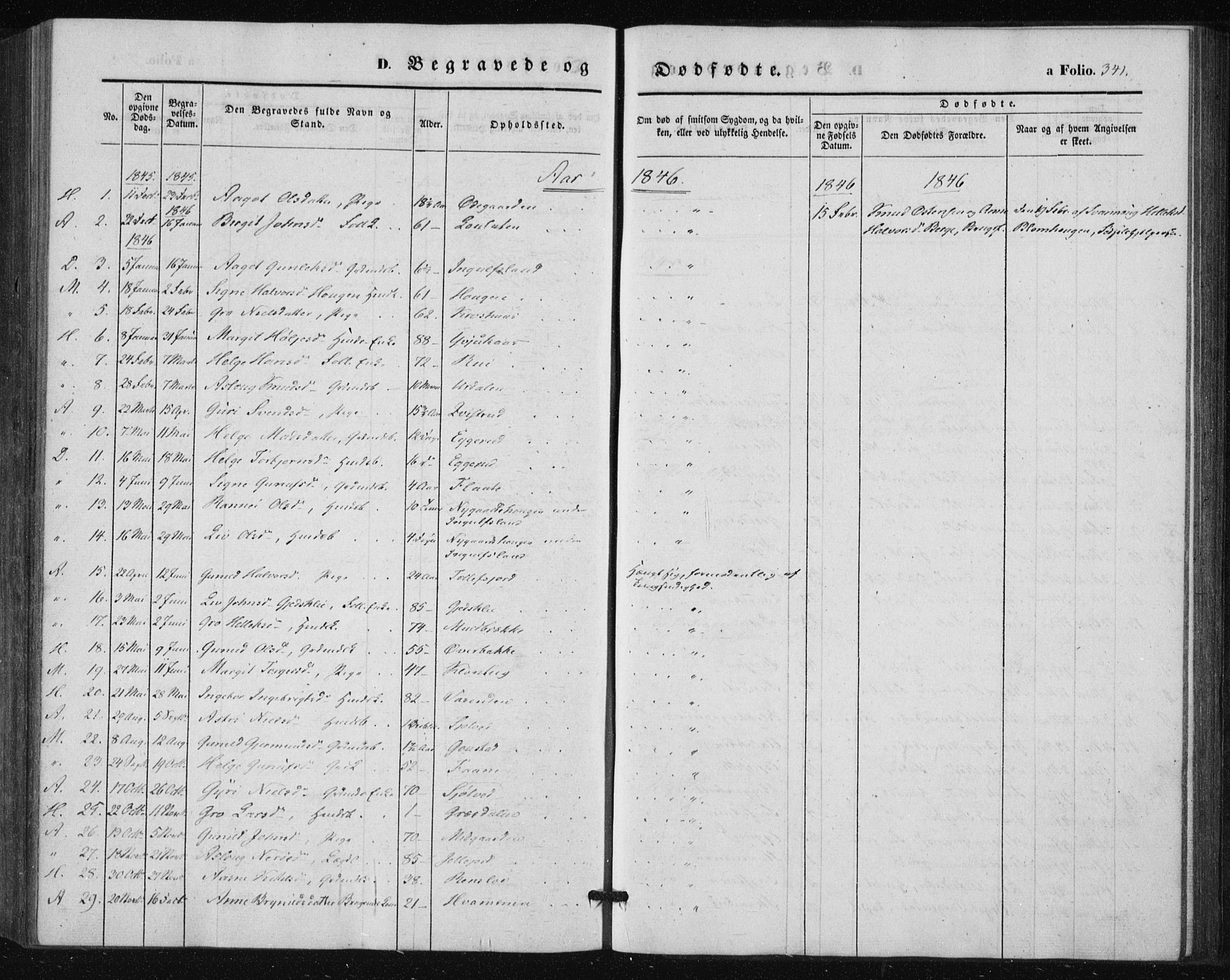 Tinn kirkebøker, AV/SAKO-A-308/F/Fa/L0005: Ministerialbok nr. I 5, 1844-1856, s. 341