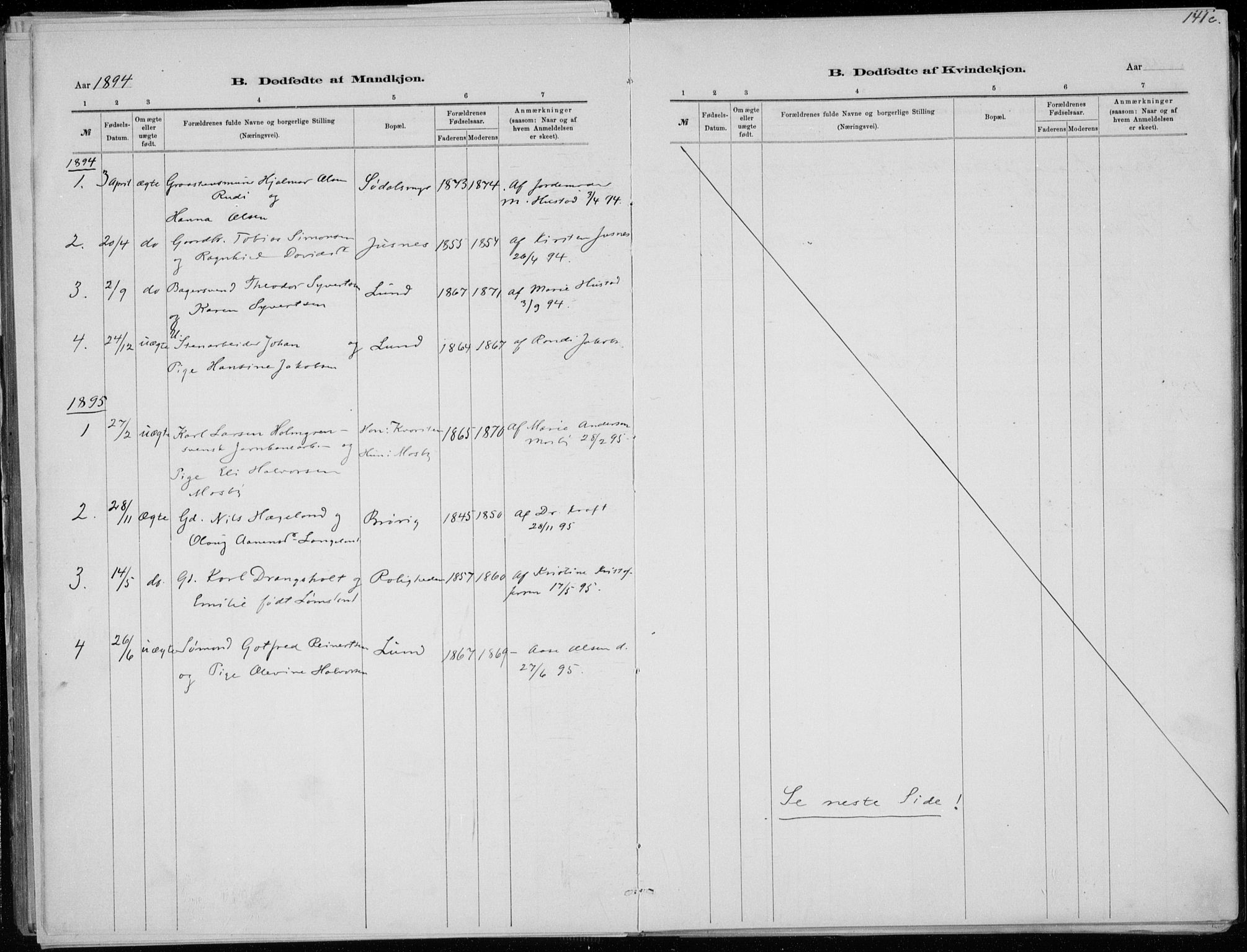Oddernes sokneprestkontor, SAK/1111-0033/F/Fa/Faa/L0009: Ministerialbok nr. A 9, 1884-1896, s. 141c