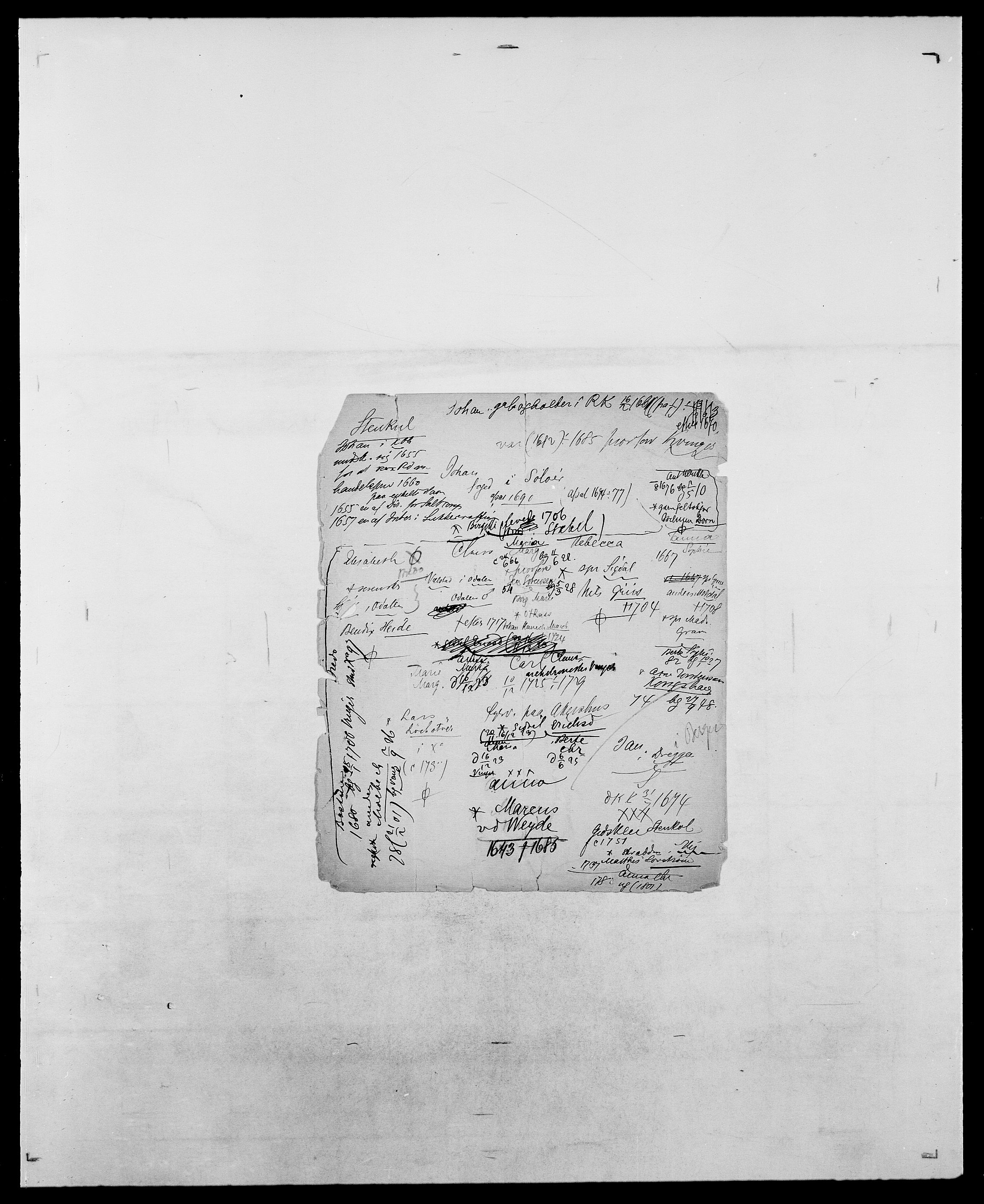 Delgobe, Charles Antoine - samling, AV/SAO-PAO-0038/D/Da/L0037: Steen, Sthen, Stein - Svare, Svanige, Svanne, se også Svanning og Schwane, s. 350