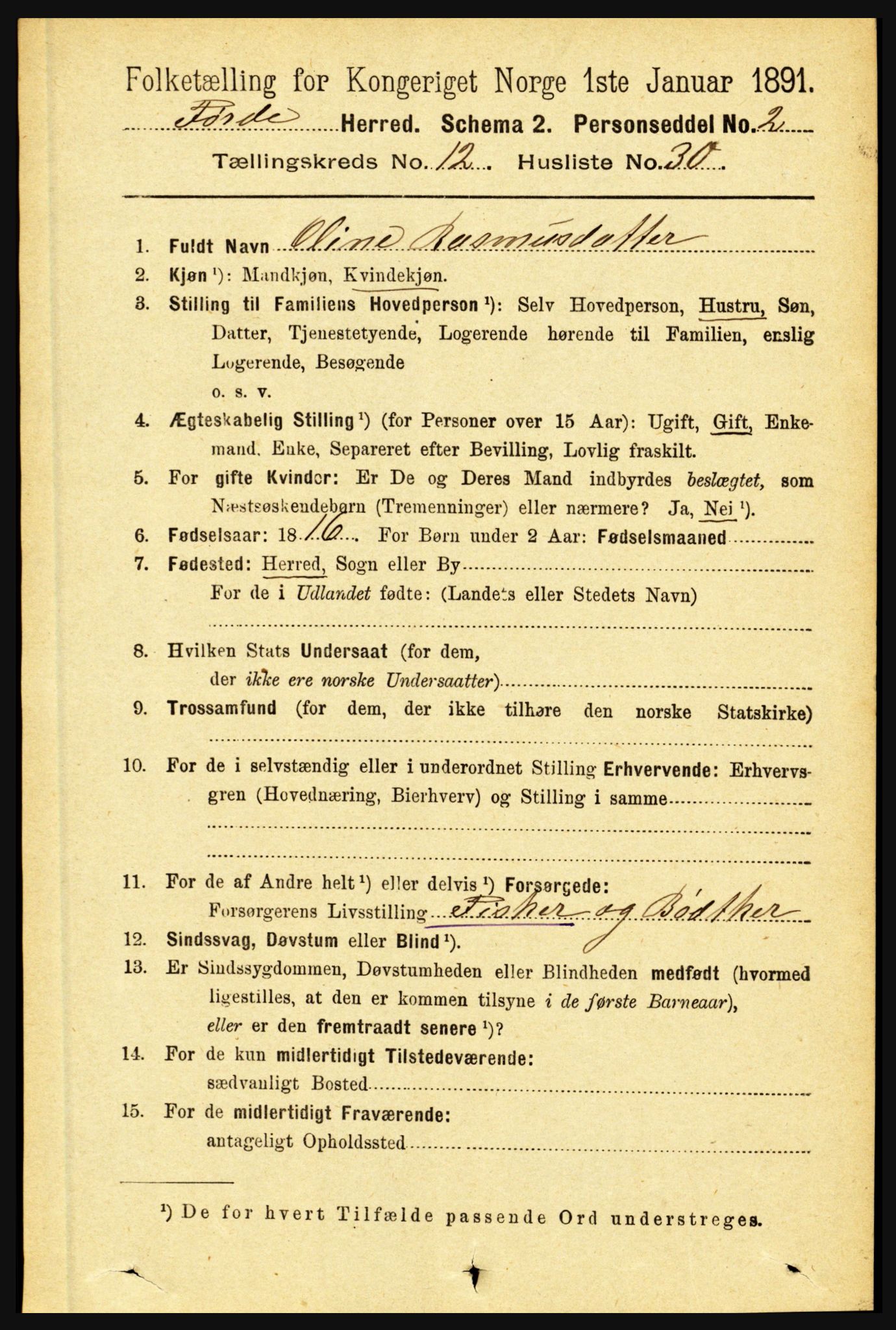 RA, Folketelling 1891 for 1432 Førde herred, 1891, s. 4478