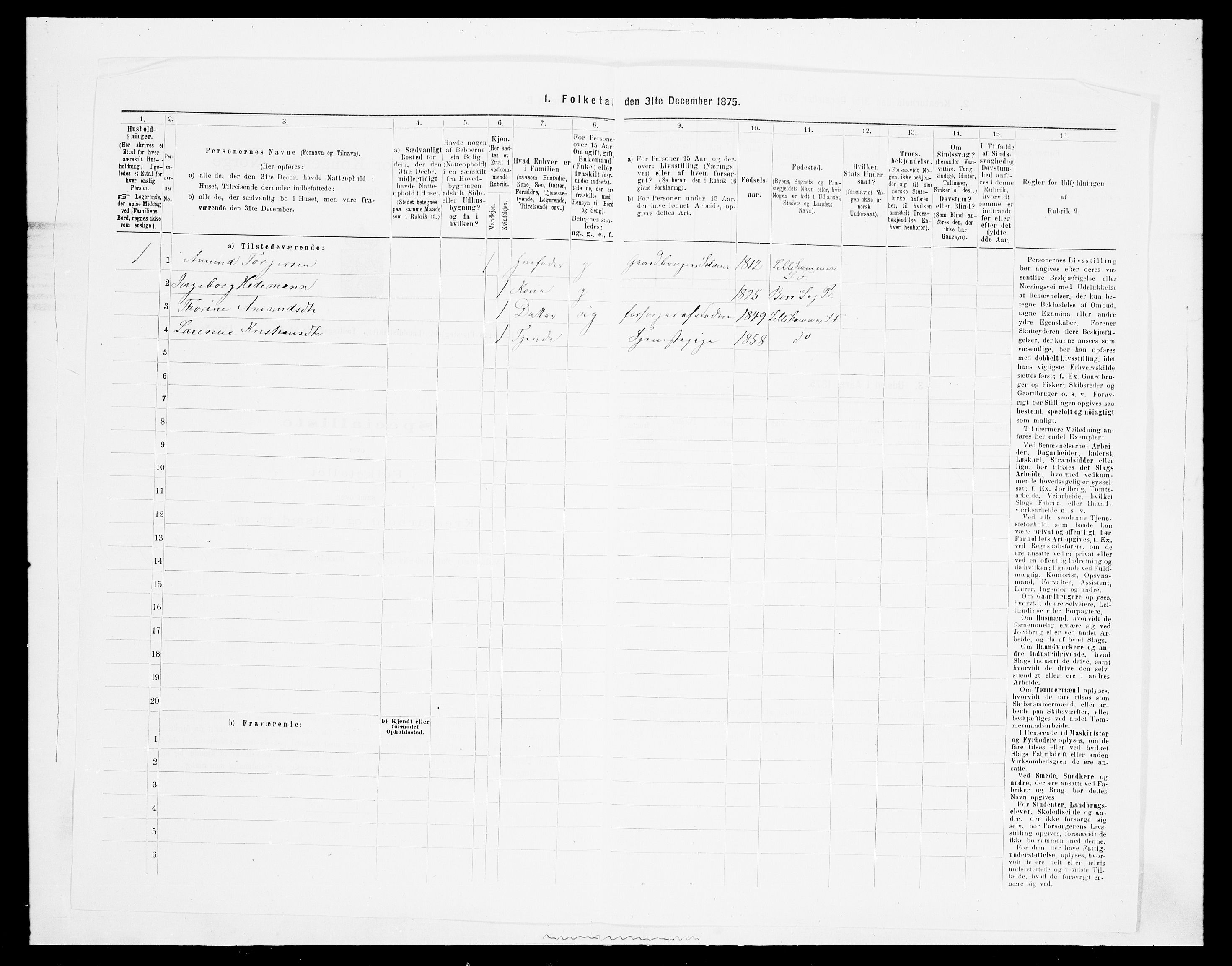 SAH, Folketelling 1875 for 0524L Fåberg prestegjeld, Fåberg sokn og Lillehammer landsokn, 1875, s. 1935