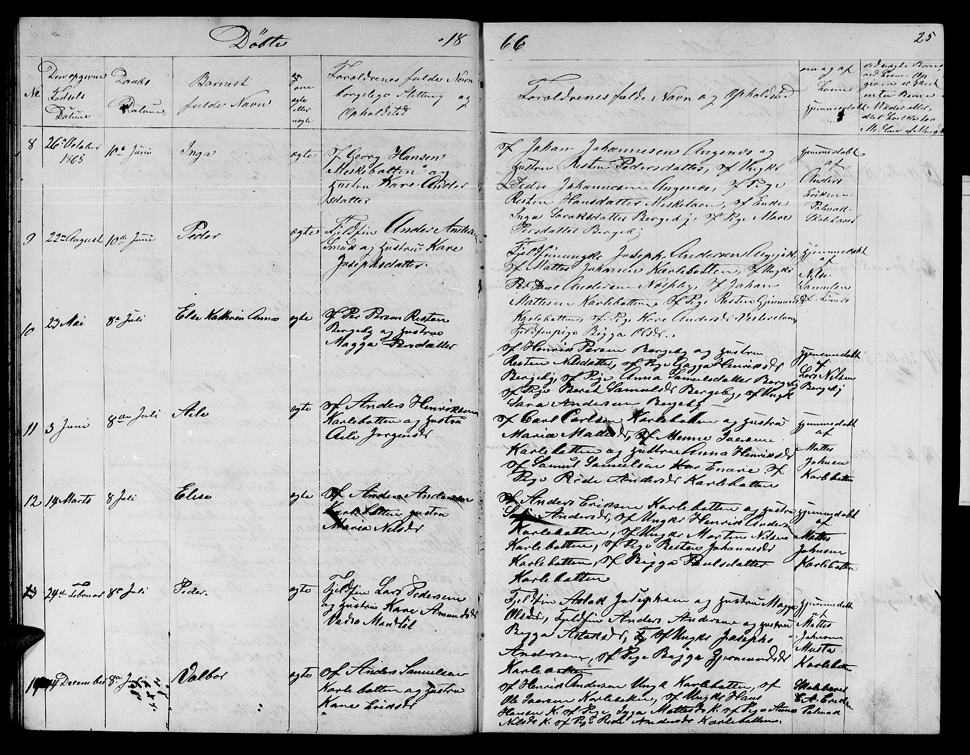 Nesseby sokneprestkontor, AV/SATØ-S-1330/H/Hb/L0002klokker: Klokkerbok nr. 2, 1861-1868, s. 25