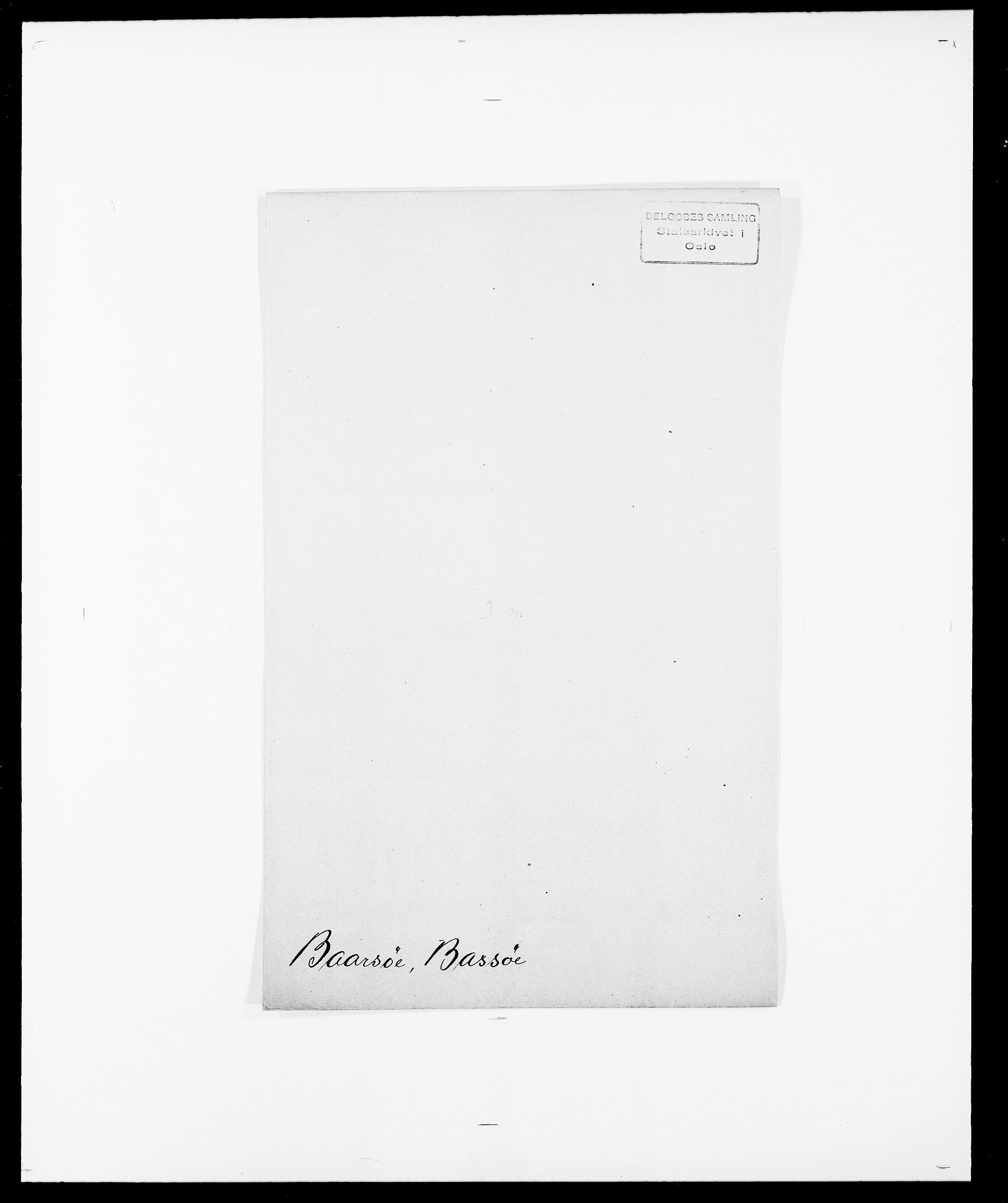 Delgobe, Charles Antoine - samling, AV/SAO-PAO-0038/D/Da/L0003: Barca - Bergen, s. 5