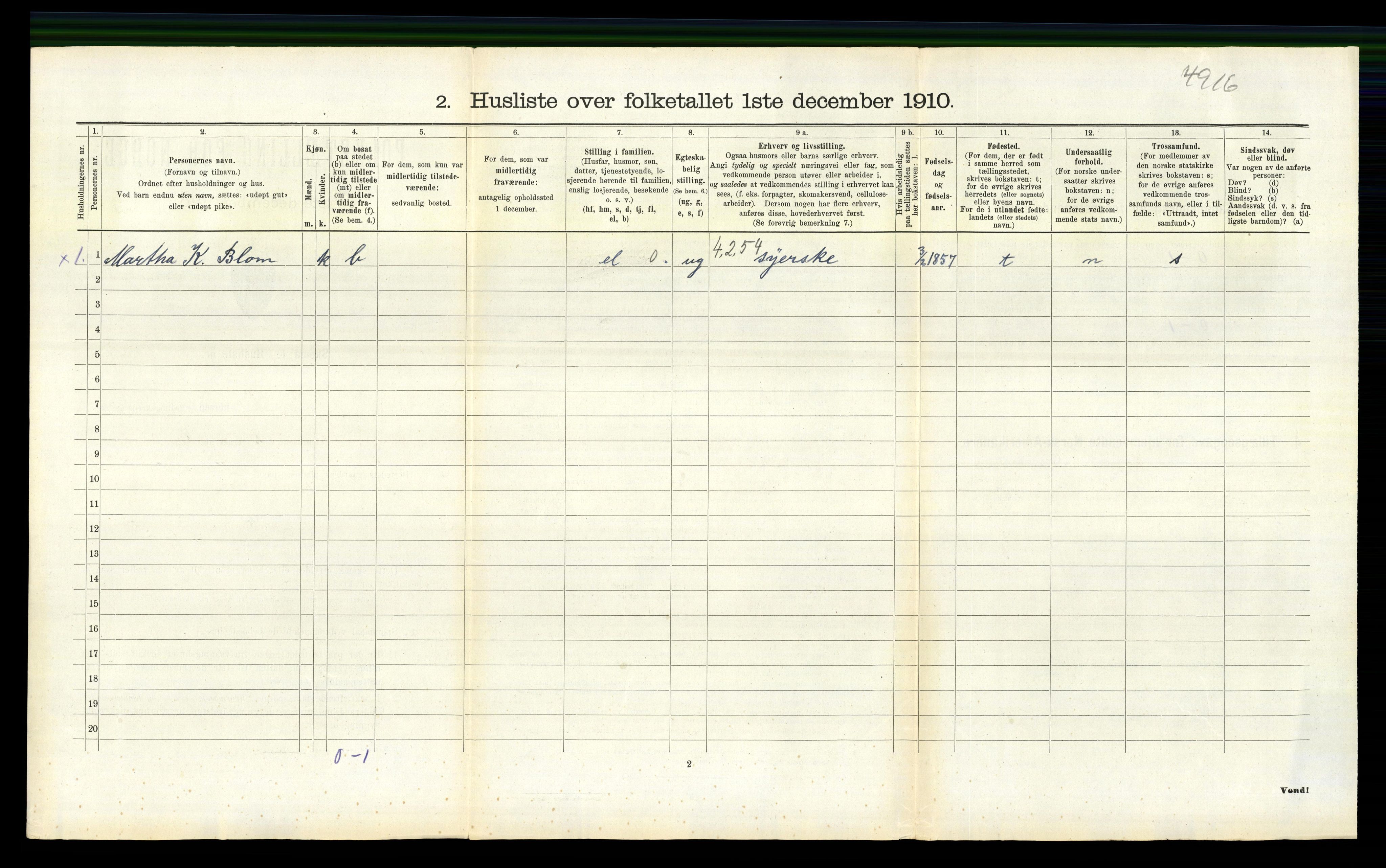 RA, Folketelling 1910 for 1250 Haus herred, 1910, s. 663