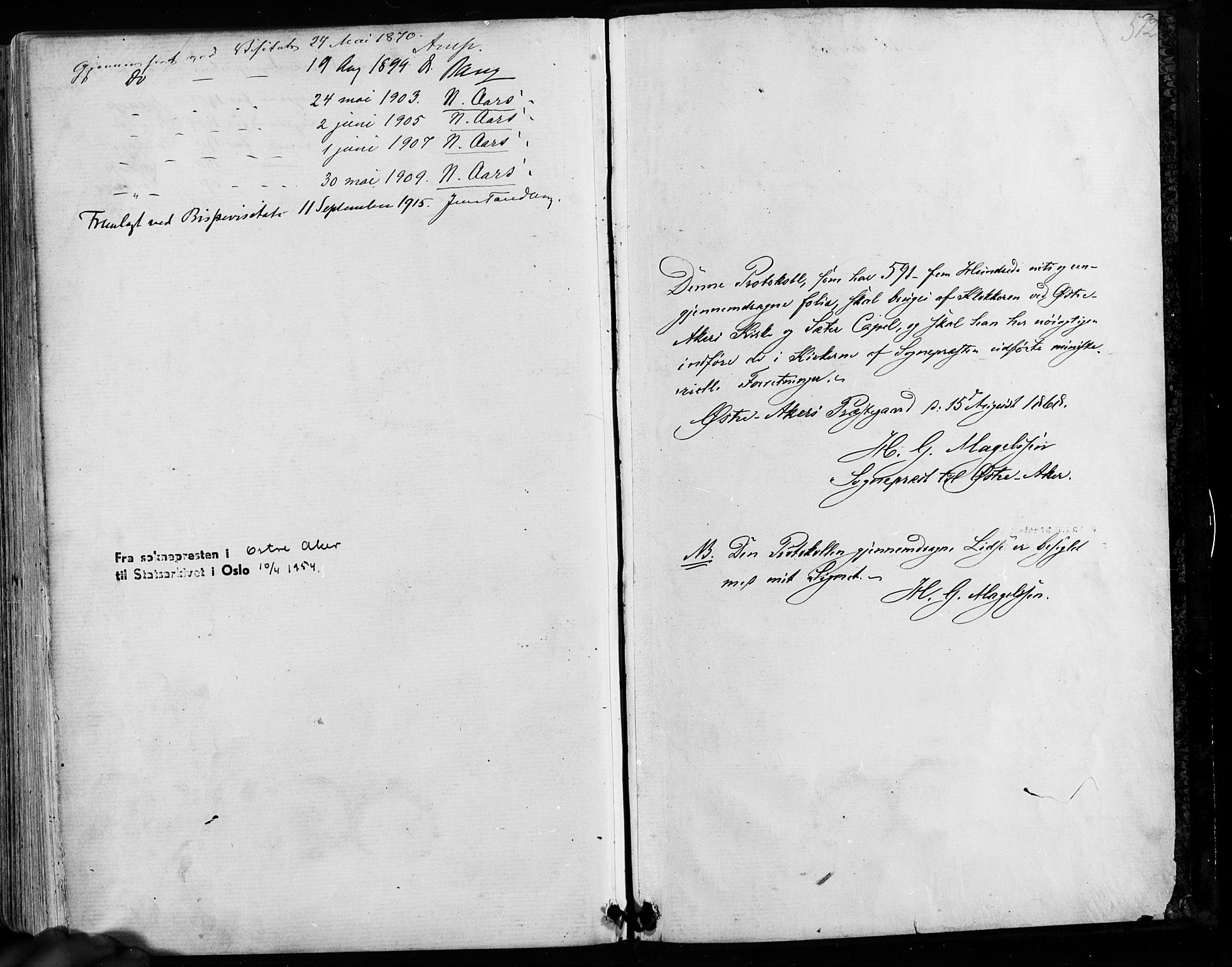Østre Aker prestekontor Kirkebøker, AV/SAO-A-10840/G/Ga/L0003: Klokkerbok nr. I 3, 1868-1913, s. 592