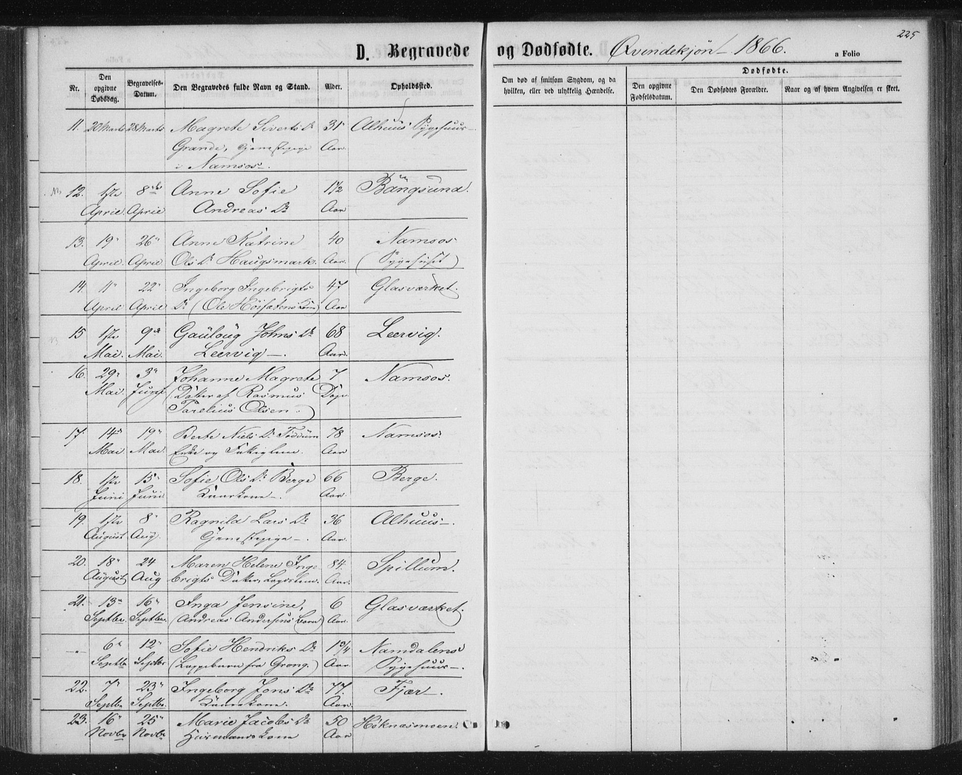 Ministerialprotokoller, klokkerbøker og fødselsregistre - Nord-Trøndelag, AV/SAT-A-1458/768/L0570: Ministerialbok nr. 768A05, 1865-1874, s. 225