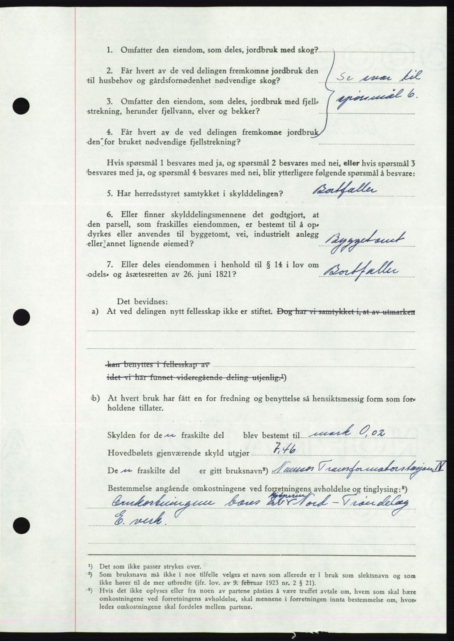 Namdal sorenskriveri, AV/SAT-A-4133/1/2/2C: Pantebok nr. -, 1946-1947, Dagboknr: 2311/1946