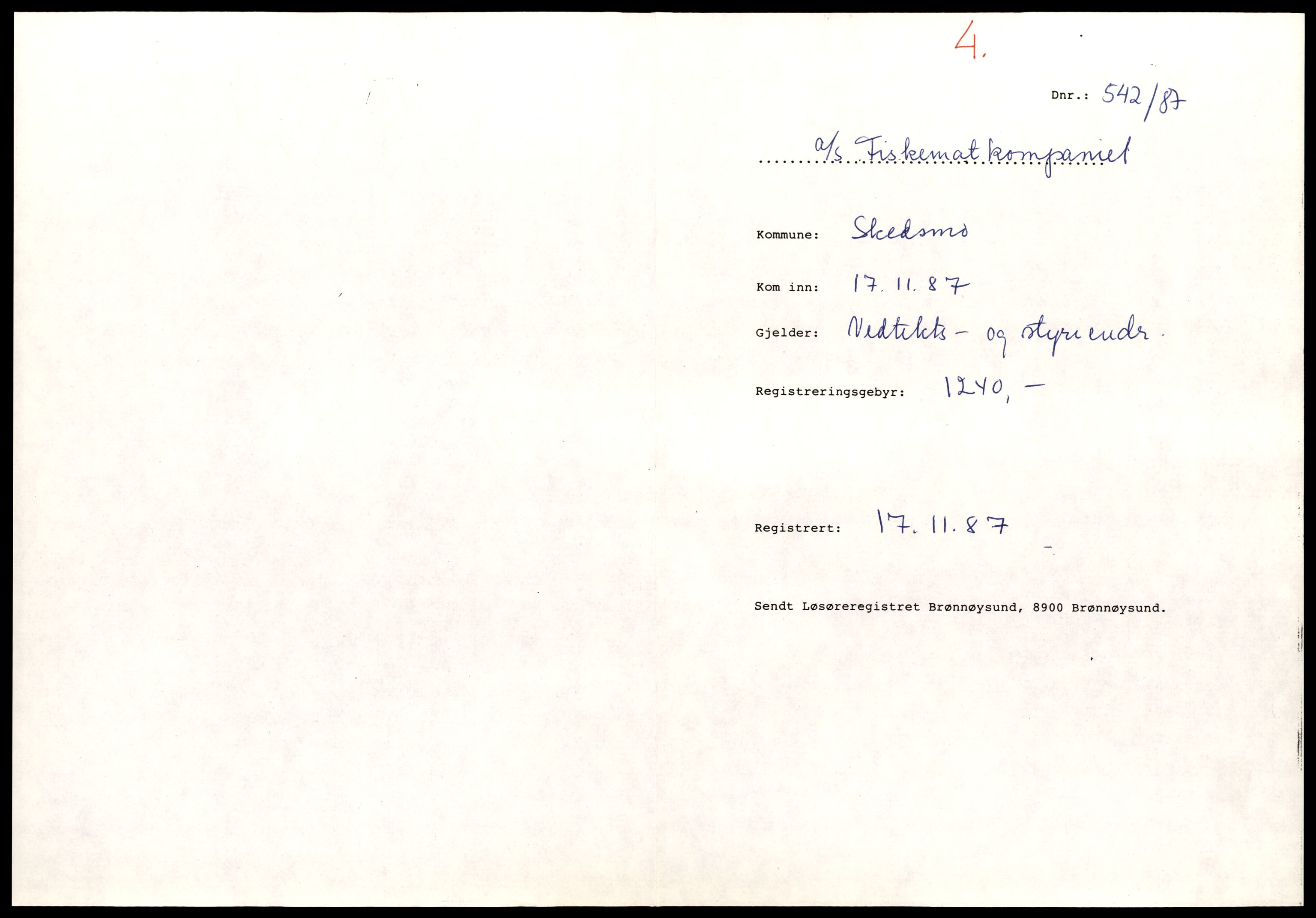 Nedre Romerike sorenskriveri, SAT/A-10469/K/Ke/Ked/L0007: Enkeltmannsforetak, aksejselskap og andelslag, Fi - Ge, 1944-1989