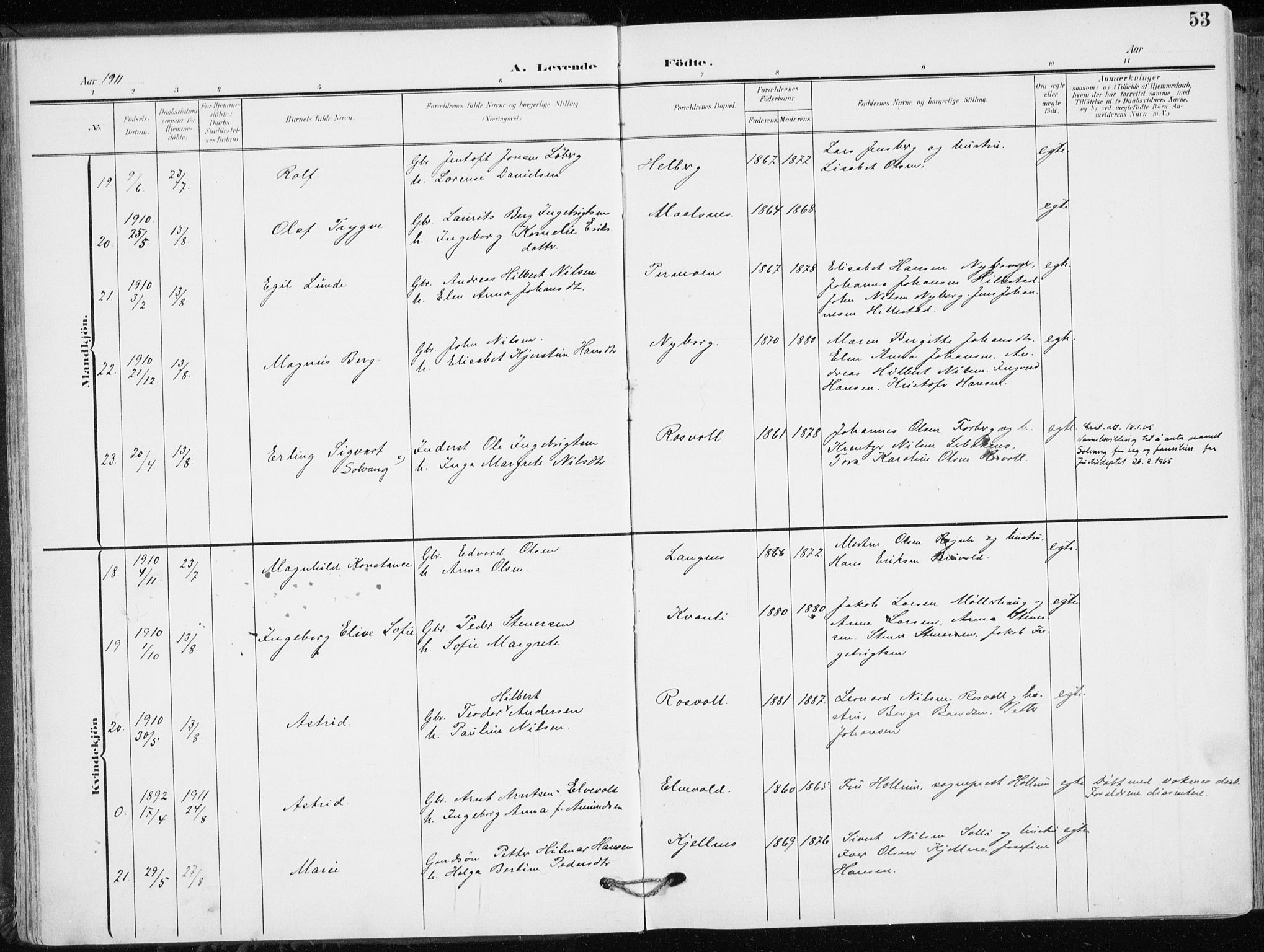 Målselv sokneprestembete, AV/SATØ-S-1311/G/Ga/Gaa/L0011kirke: Ministerialbok nr. 11, 1904-1918, s. 53
