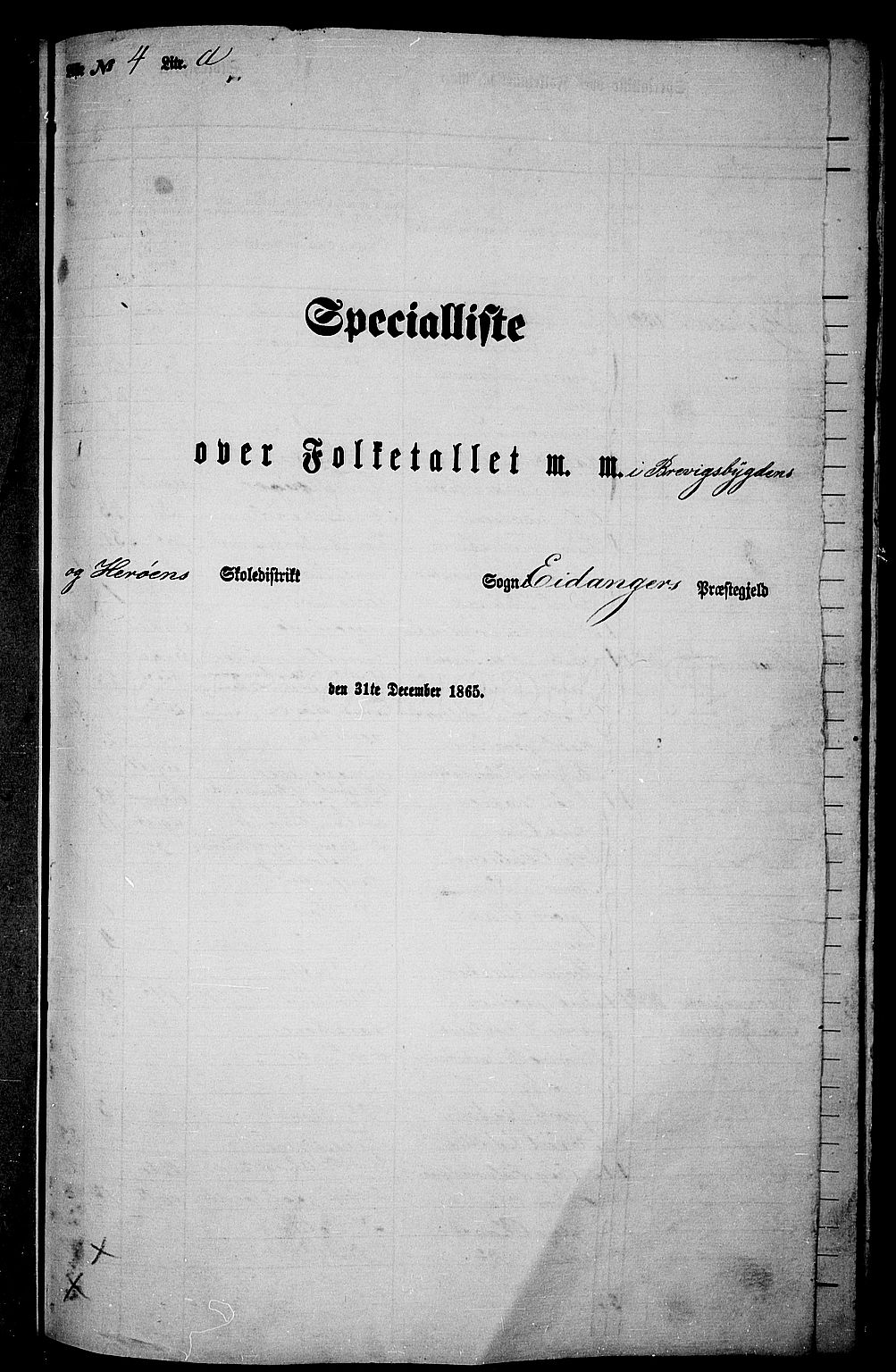 RA, Folketelling 1865 for 0813P Eidanger prestegjeld, 1865, s. 65