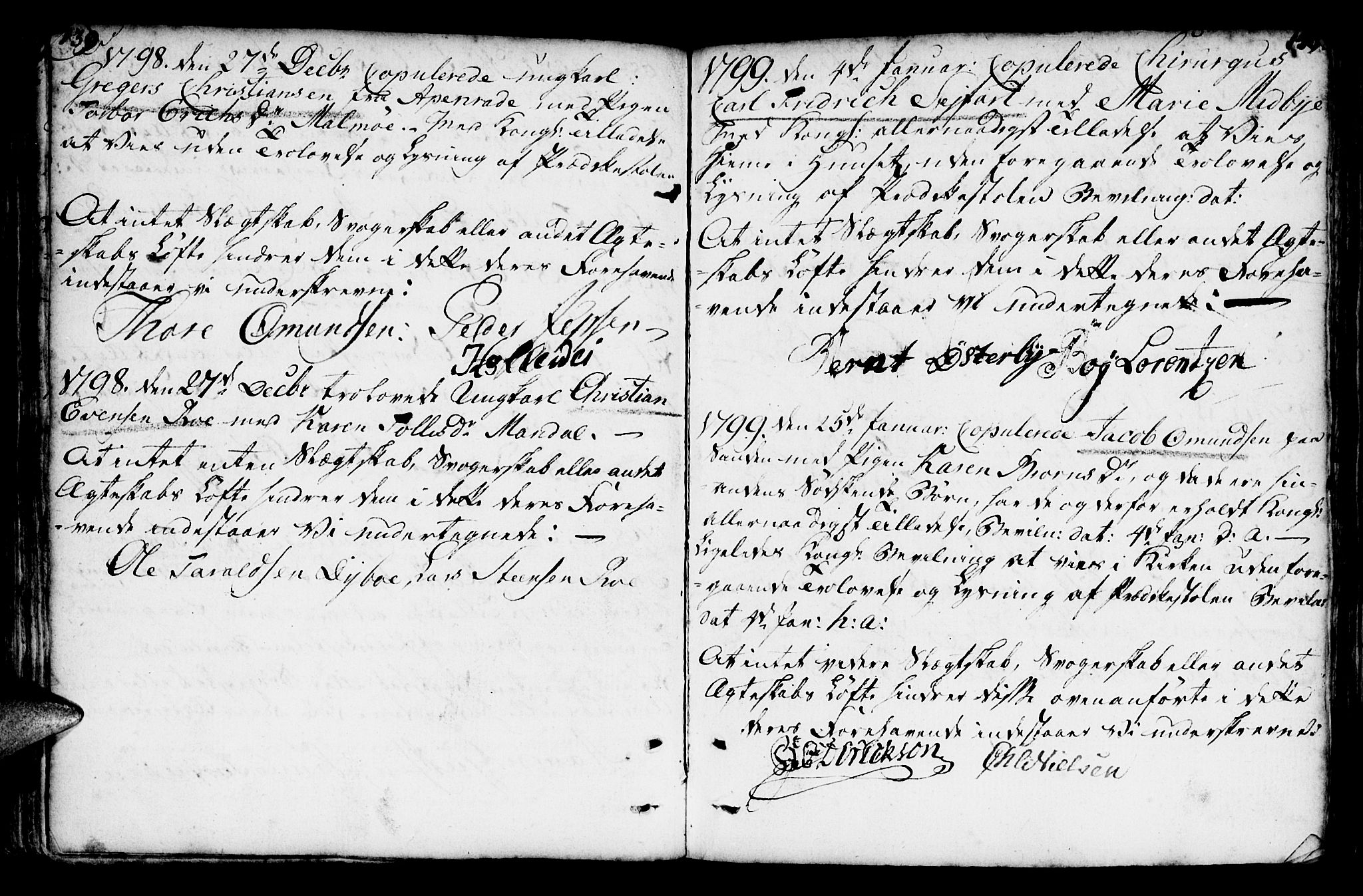 Mandal sokneprestkontor, AV/SAK-1111-0030/F/Fa/Faa/L0007: Ministerialbok nr. A 7, 1783-1818, s. 139-140