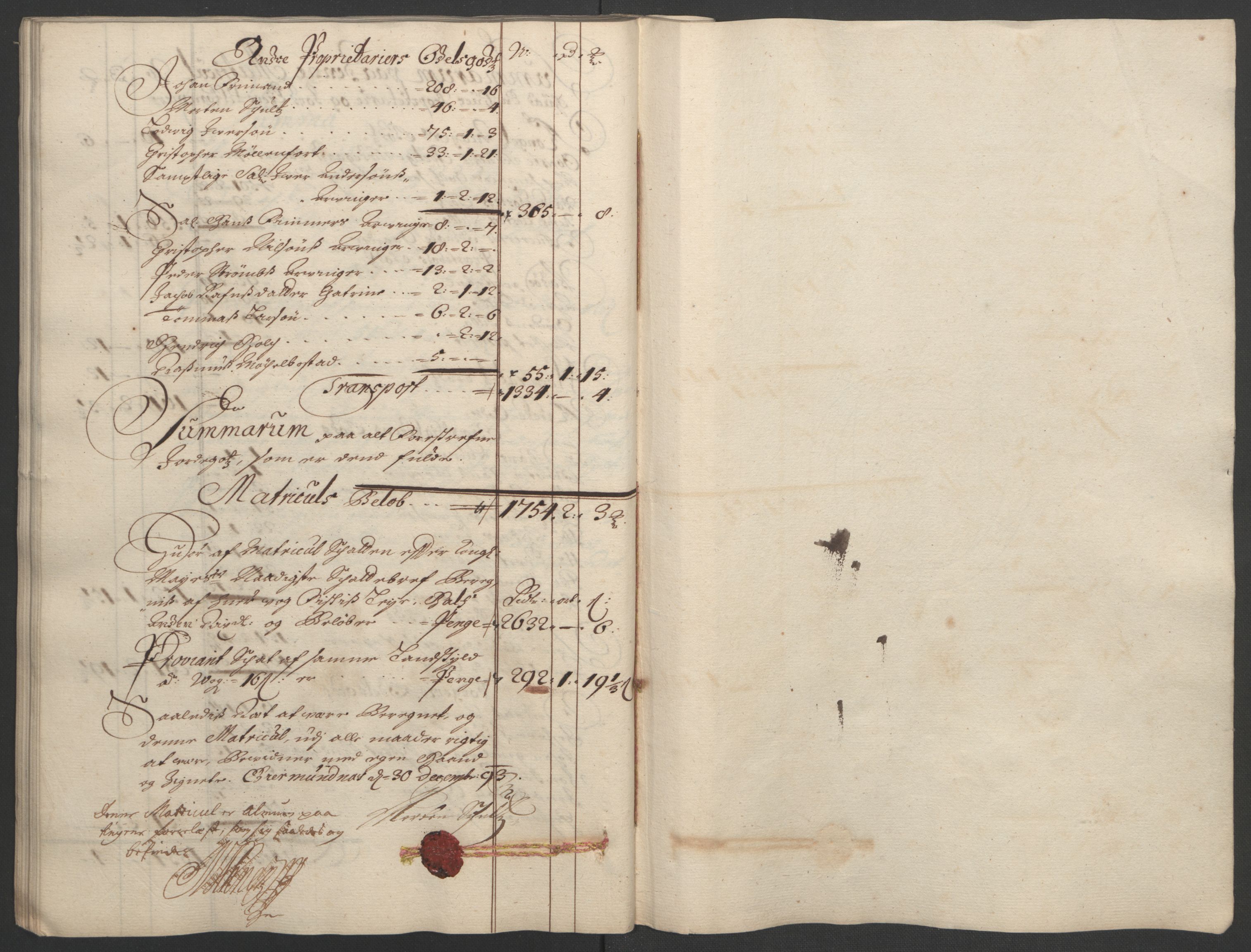 Rentekammeret inntil 1814, Reviderte regnskaper, Fogderegnskap, RA/EA-4092/R55/L3651: Fogderegnskap Romsdal, 1693-1694, s. 65