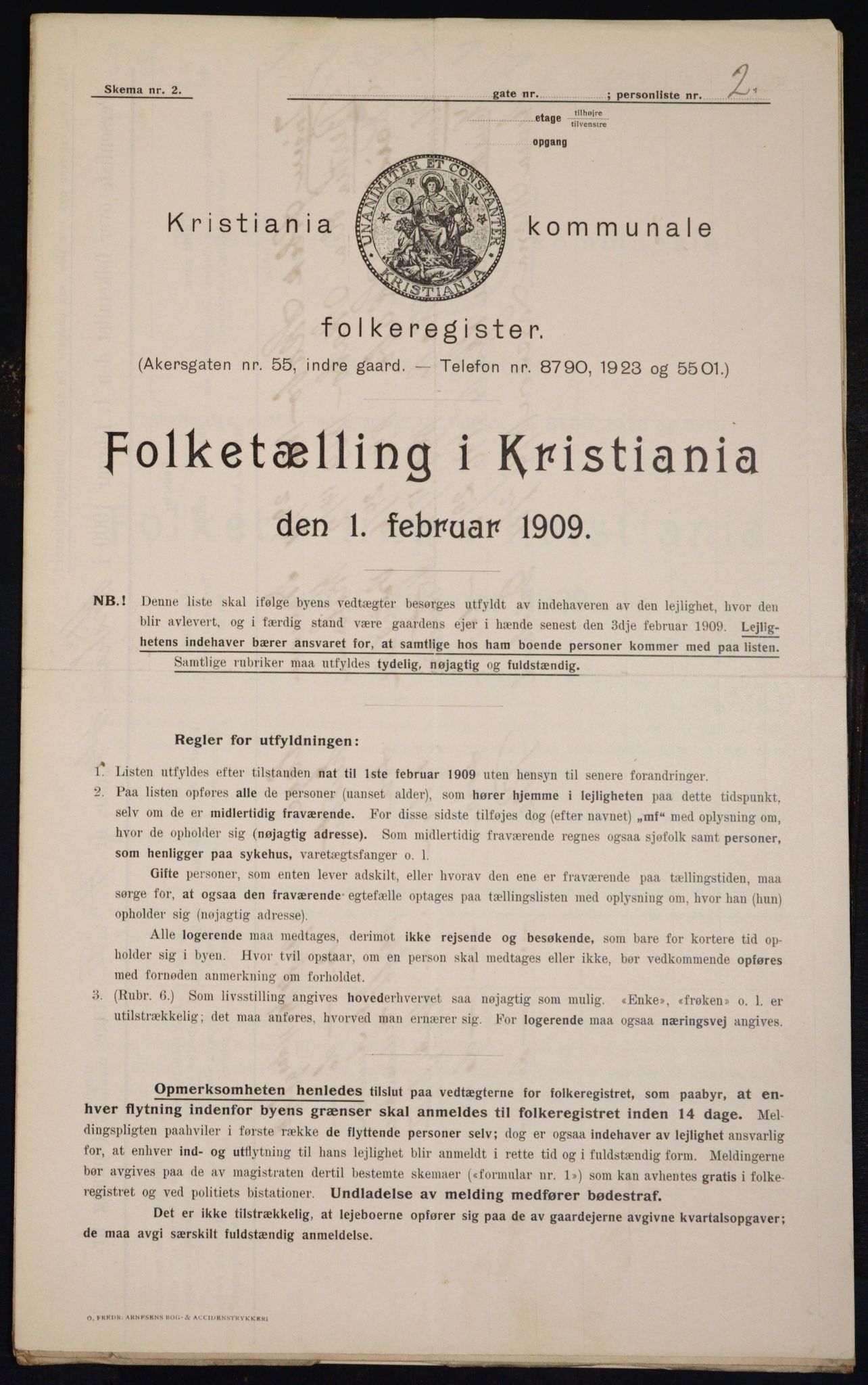 OBA, Kommunal folketelling 1.2.1909 for Kristiania kjøpstad, 1909, s. 49620