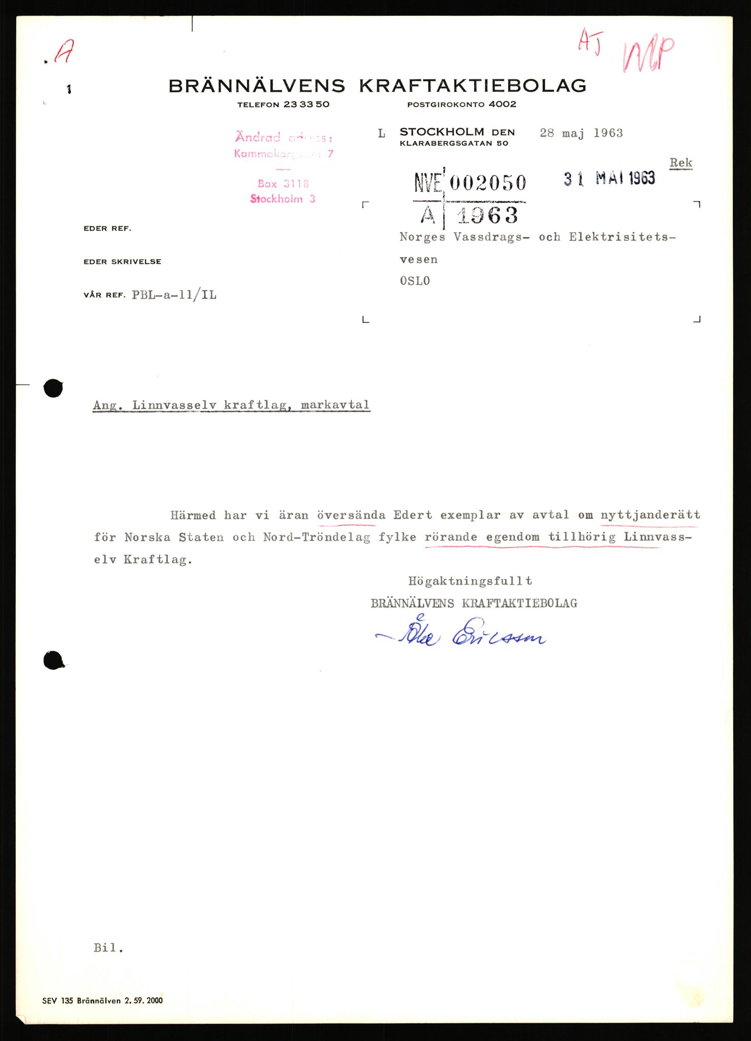 NVE, Administrasjonsdirektoratet 1961-1985, RA/S-6097/D/Dc/Dca/L0088: Limingen / Kvarnbergsvatnet, 1957-1985, s. 306