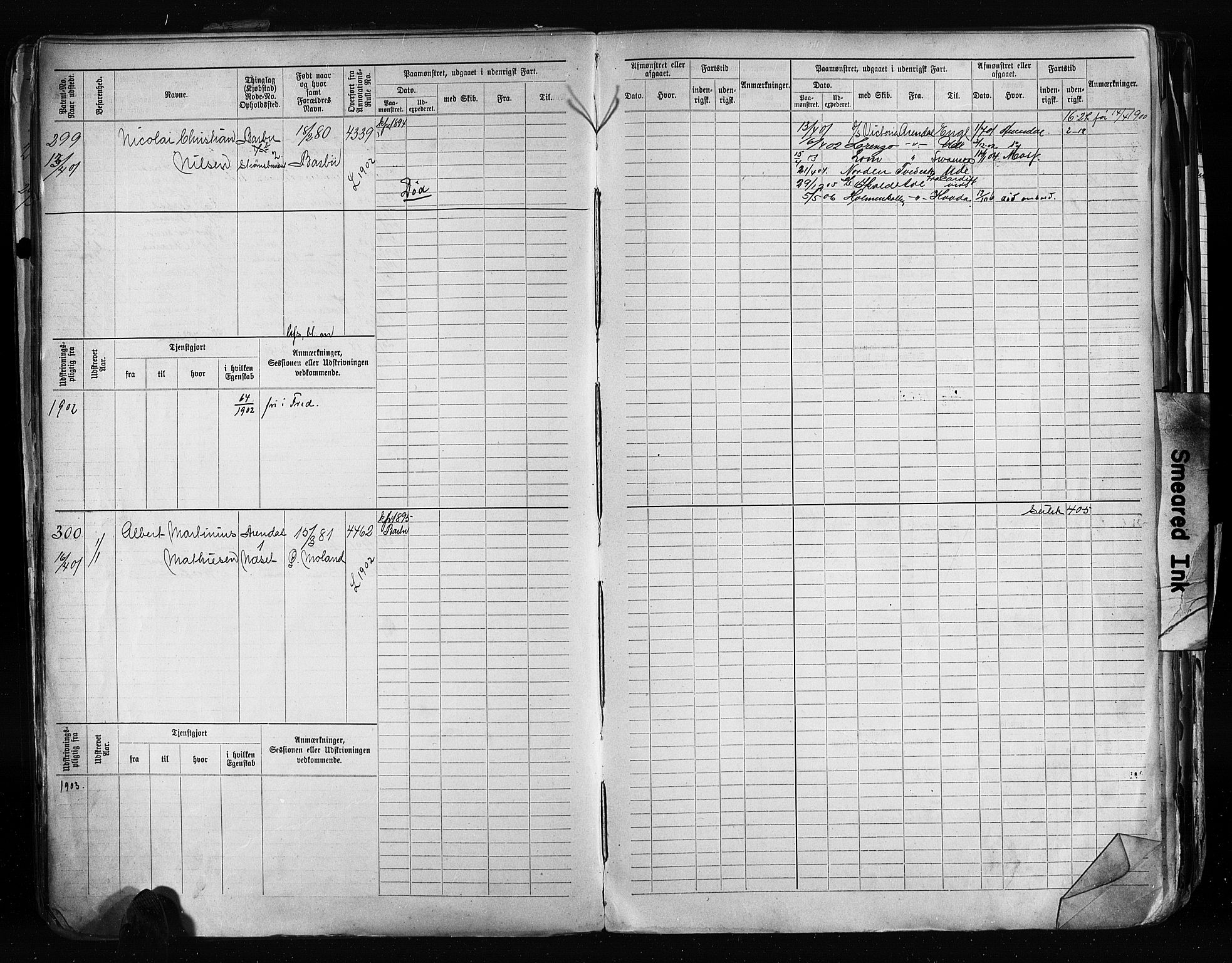 Arendal mønstringskrets, SAK/2031-0012/F/Fb/L0020: Hovedrulle A nr 217-968, S-18, 1900-1910, s. 44