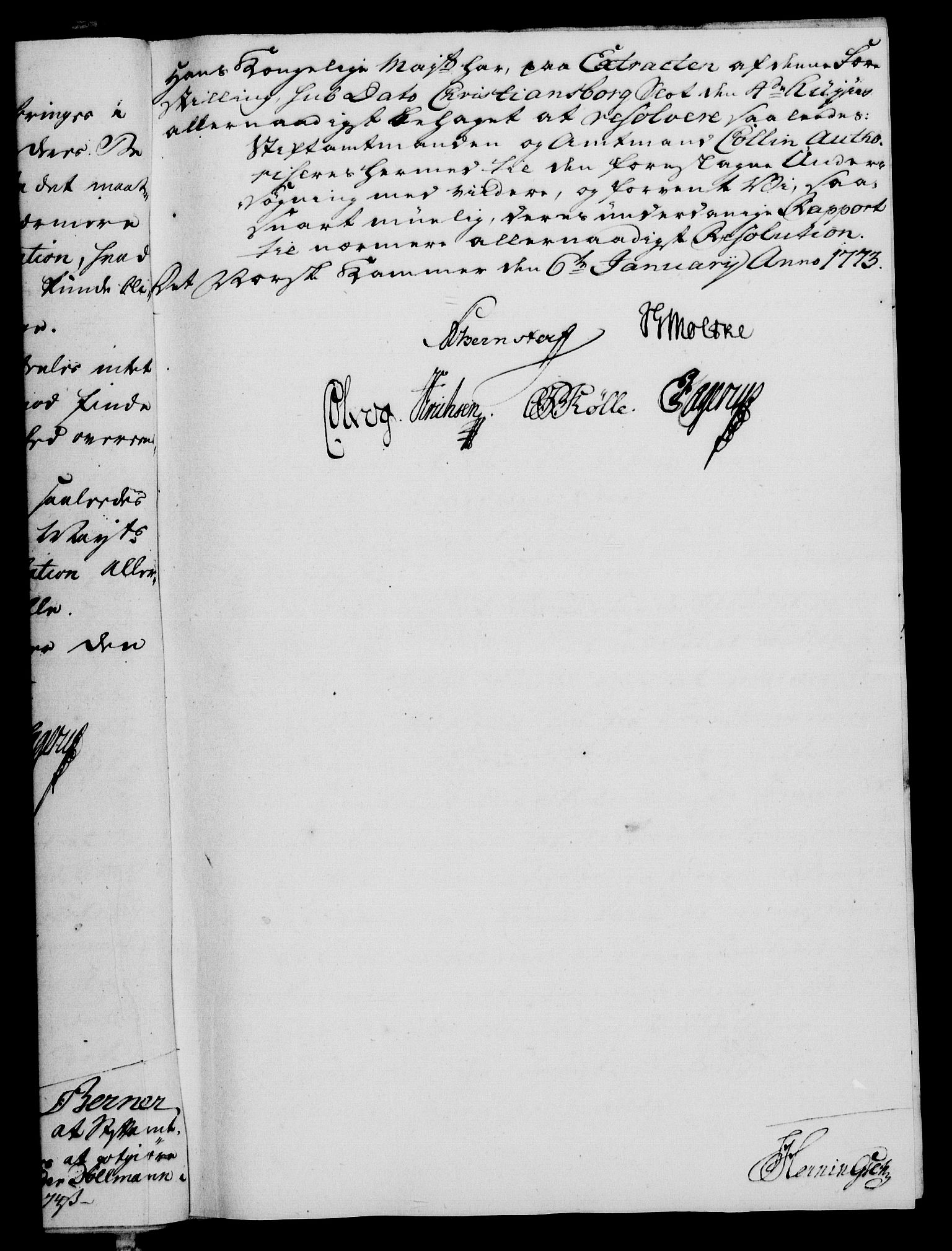 Rentekammeret, Kammerkanselliet, AV/RA-EA-3111/G/Gf/Gfa/L0055: Norsk relasjons- og resolusjonsprotokoll (merket RK 52.55), 1773, s. 31