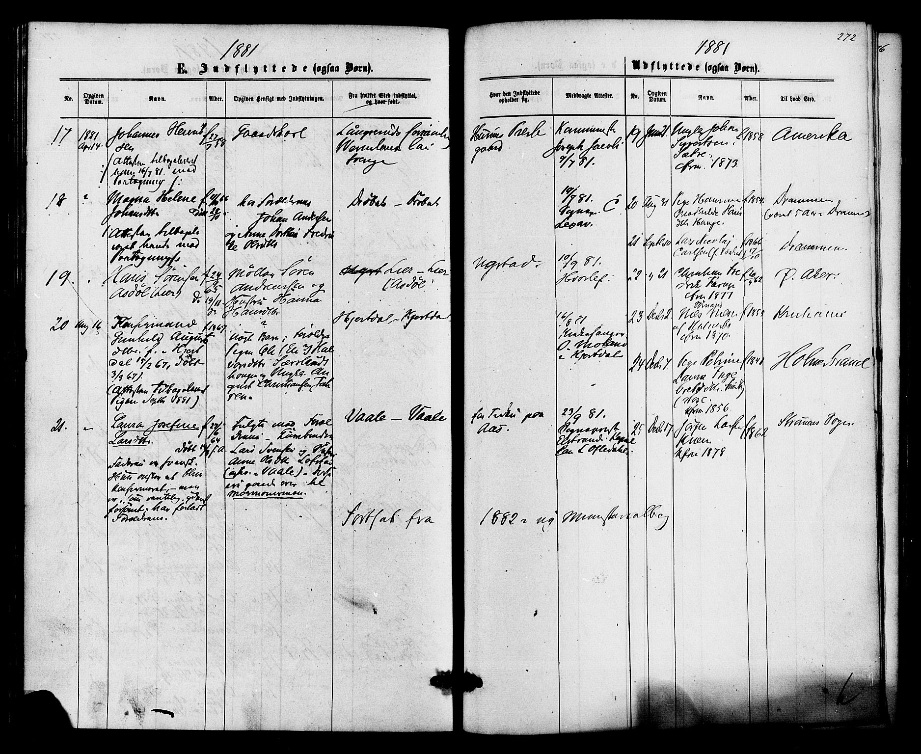 Hurum kirkebøker, AV/SAKO-A-229/F/Fa/L0013: Ministerialbok nr. 13, 1876-1881, s. 272