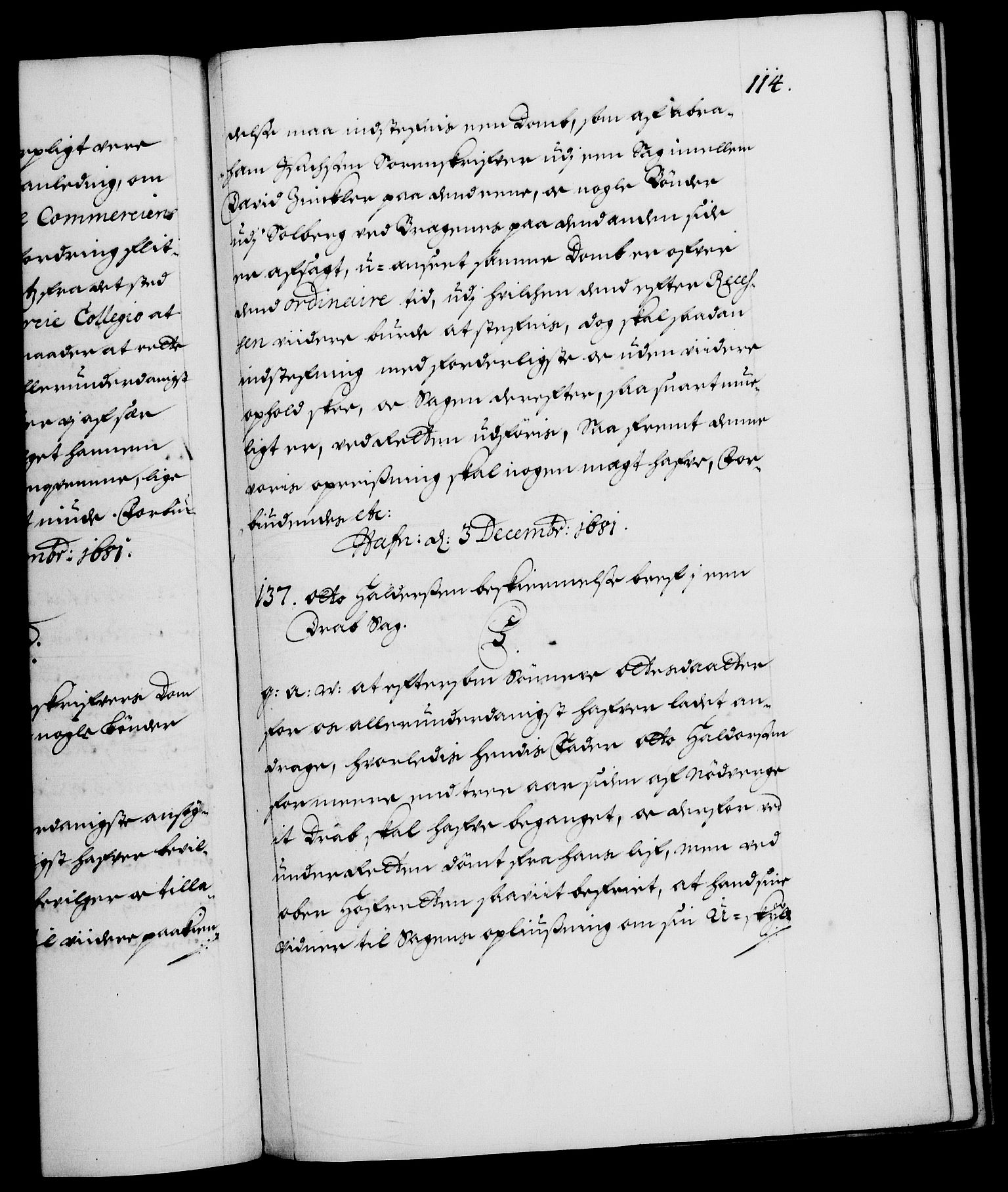 Danske Kanselli 1572-1799, RA/EA-3023/F/Fc/Fca/Fcaa/L0013: Norske registre (mikrofilm), 1681-1684, s. 114a