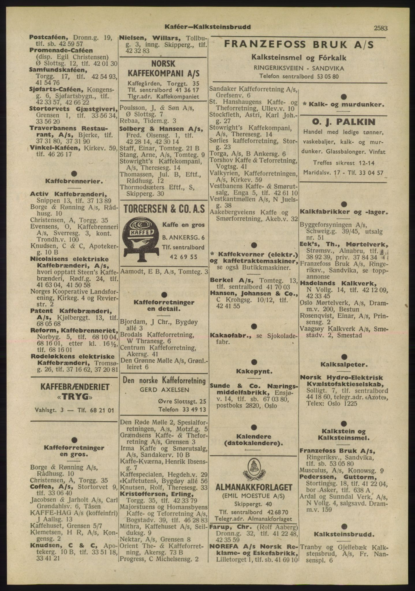 Kristiania/Oslo adressebok, PUBL/-, 1955, s. 2583