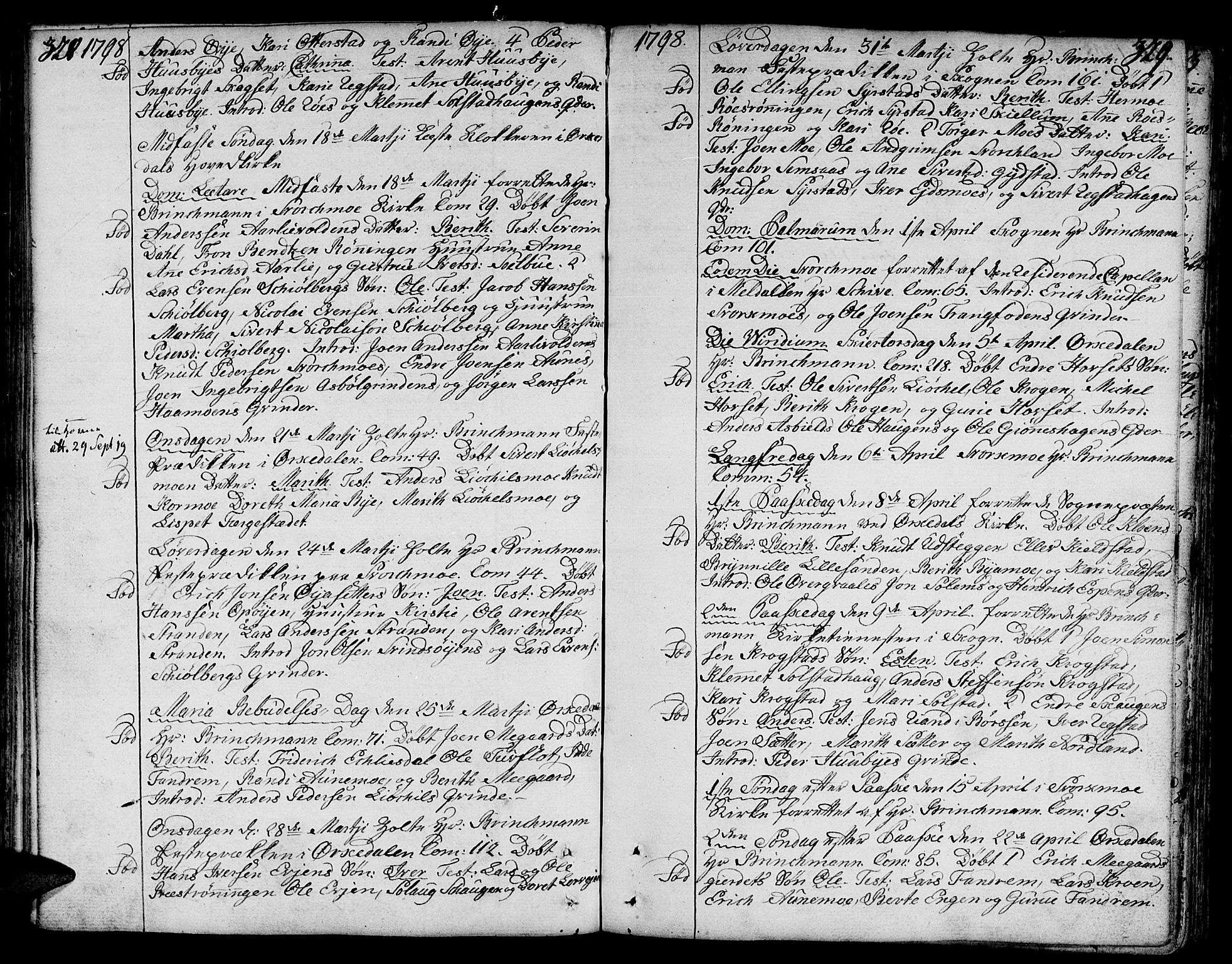 Ministerialprotokoller, klokkerbøker og fødselsregistre - Sør-Trøndelag, SAT/A-1456/668/L0802: Ministerialbok nr. 668A02, 1776-1799, s. 328-329
