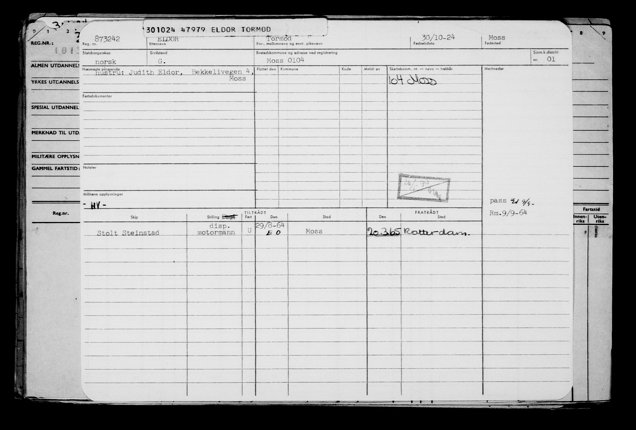 Direktoratet for sjømenn, AV/RA-S-3545/G/Gb/L0237: Hovedkort, 1924, s. 517