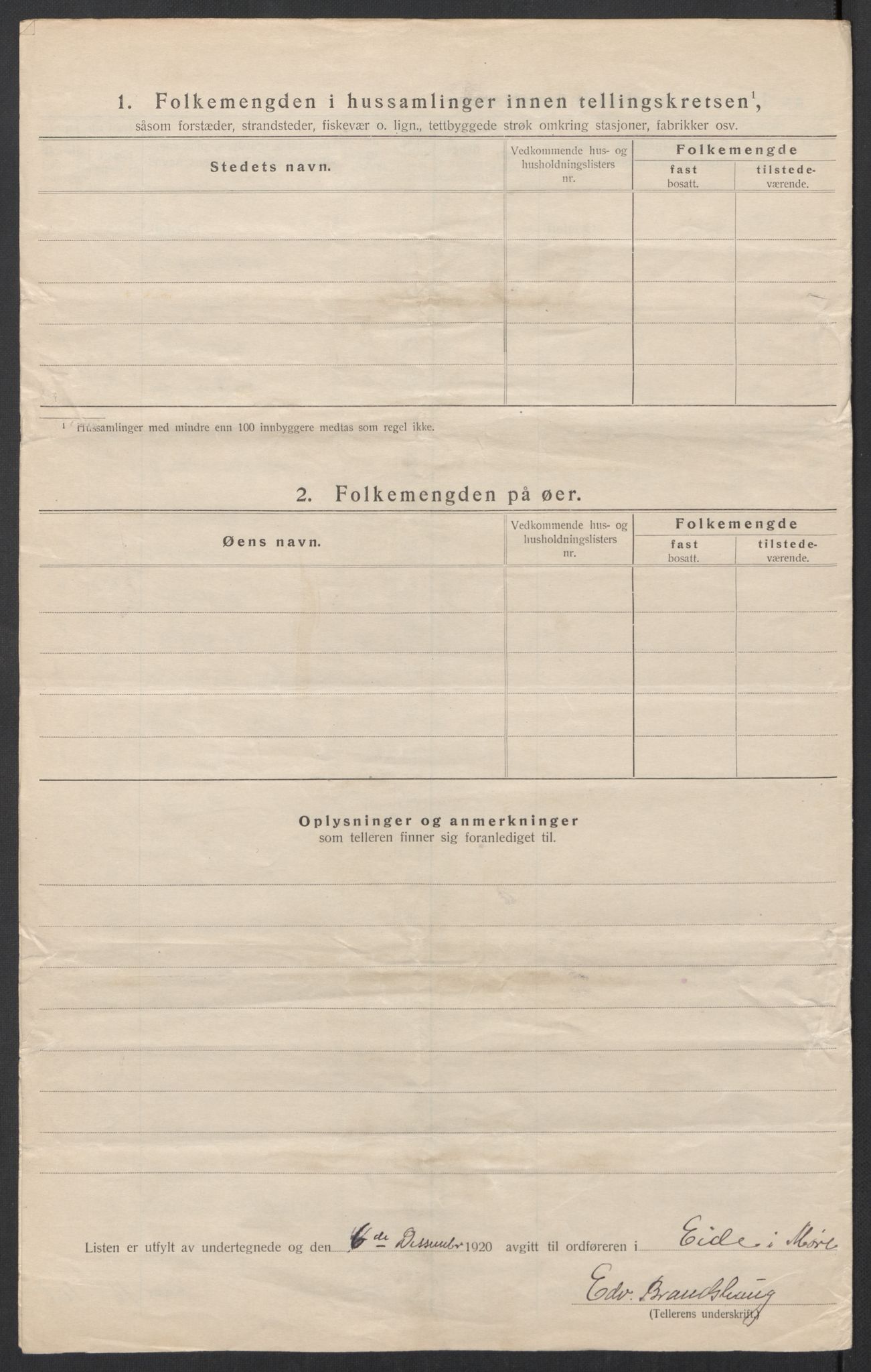 SAT, Folketelling 1920 for 1551 Eide herred, 1920, s. 26