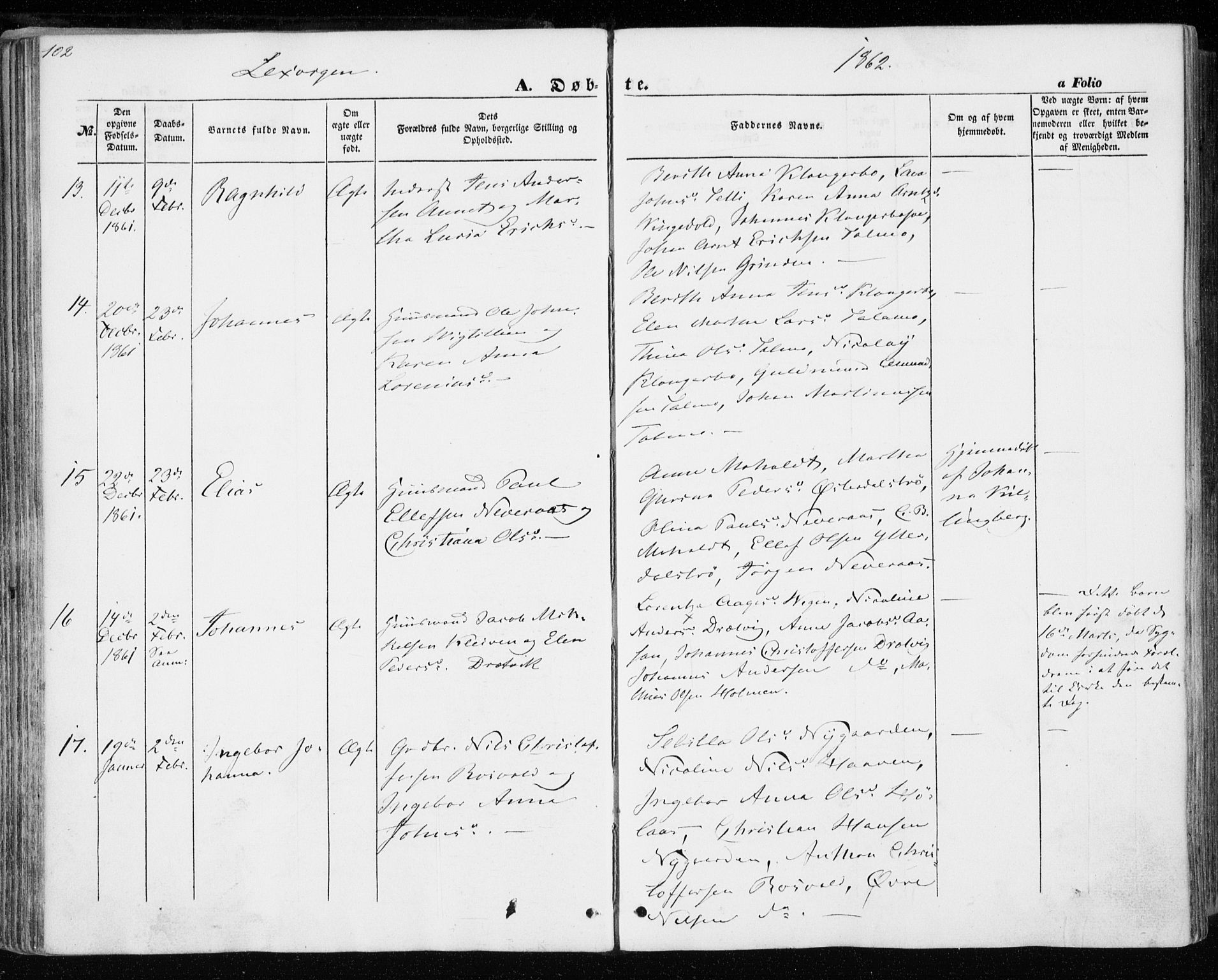 Ministerialprotokoller, klokkerbøker og fødselsregistre - Nord-Trøndelag, SAT/A-1458/701/L0008: Ministerialbok nr. 701A08 /1, 1854-1863, s. 102