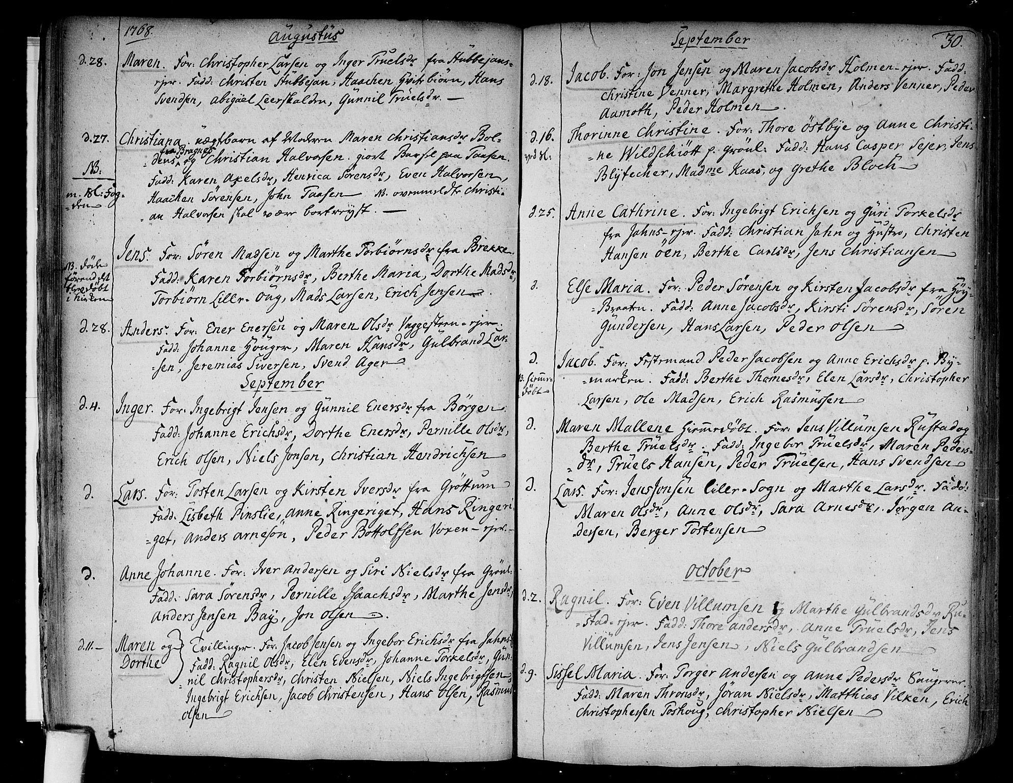 Aker prestekontor kirkebøker, AV/SAO-A-10861/F/L0009: Ministerialbok nr. 9, 1765-1785, s. 30