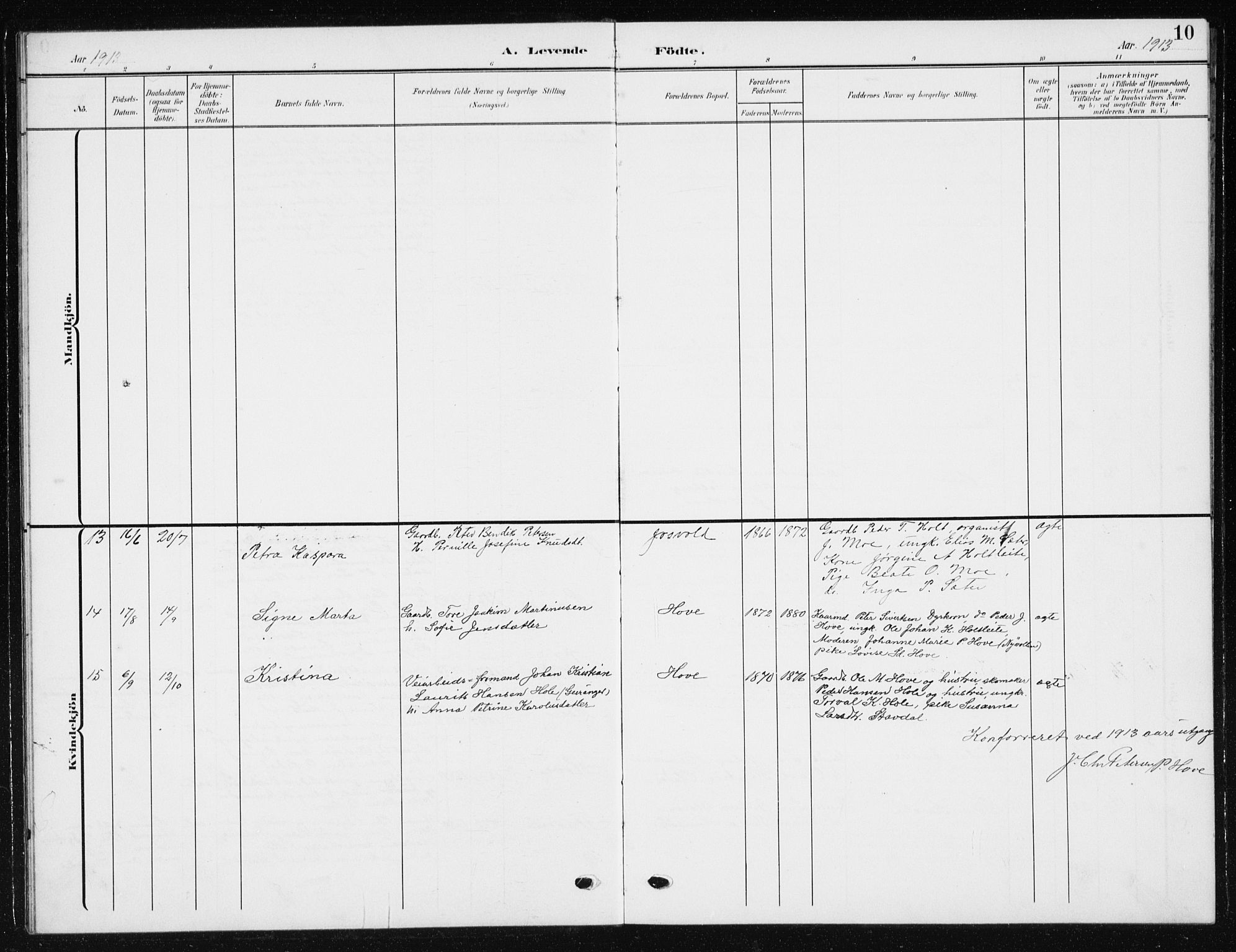 Ministerialprotokoller, klokkerbøker og fødselsregistre - Møre og Romsdal, AV/SAT-A-1454/521/L0303: Klokkerbok nr. 521C04, 1908-1943, s. 10