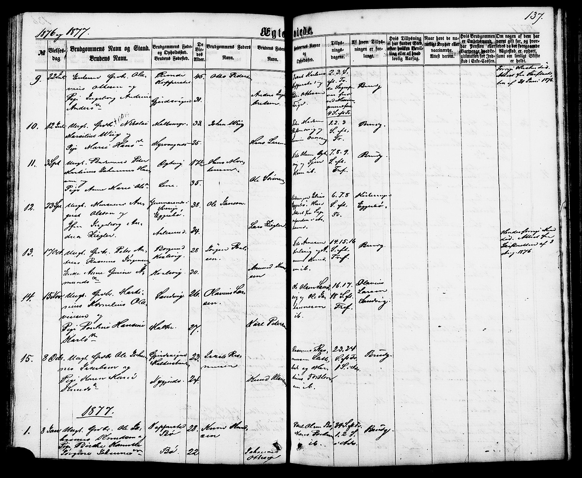 Ministerialprotokoller, klokkerbøker og fødselsregistre - Møre og Romsdal, SAT/A-1454/507/L0071: Ministerialbok nr. 507A06, 1863-1878, s. 137