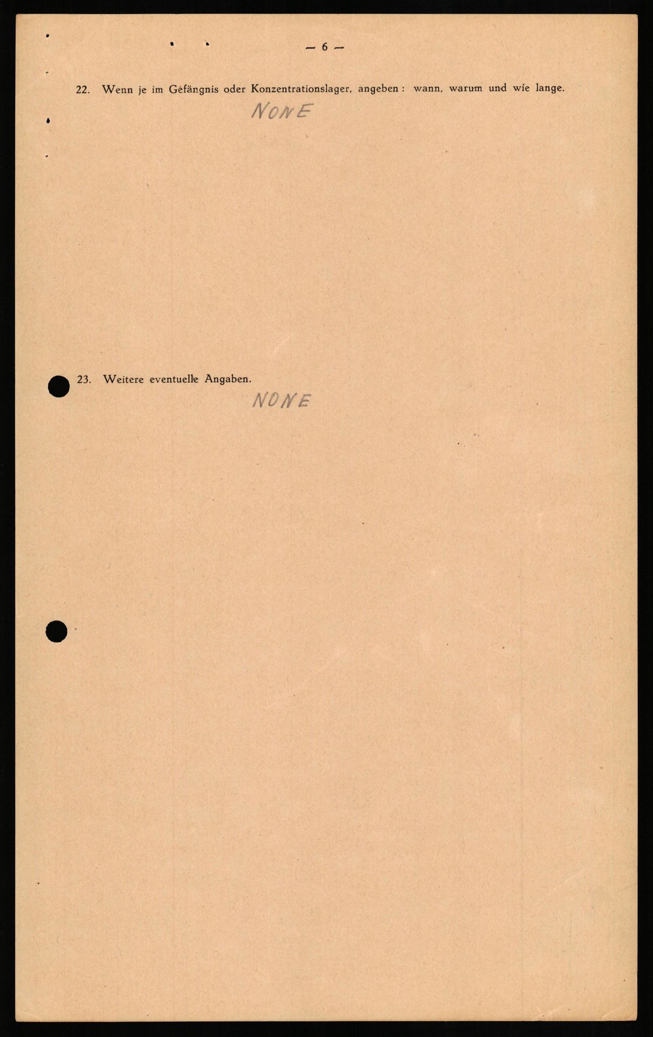 Forsvaret, Forsvarets overkommando II, AV/RA-RAFA-3915/D/Db/L0019: CI Questionaires. Tyske okkupasjonsstyrker i Norge. Tyskere., 1945-1946, s. 262