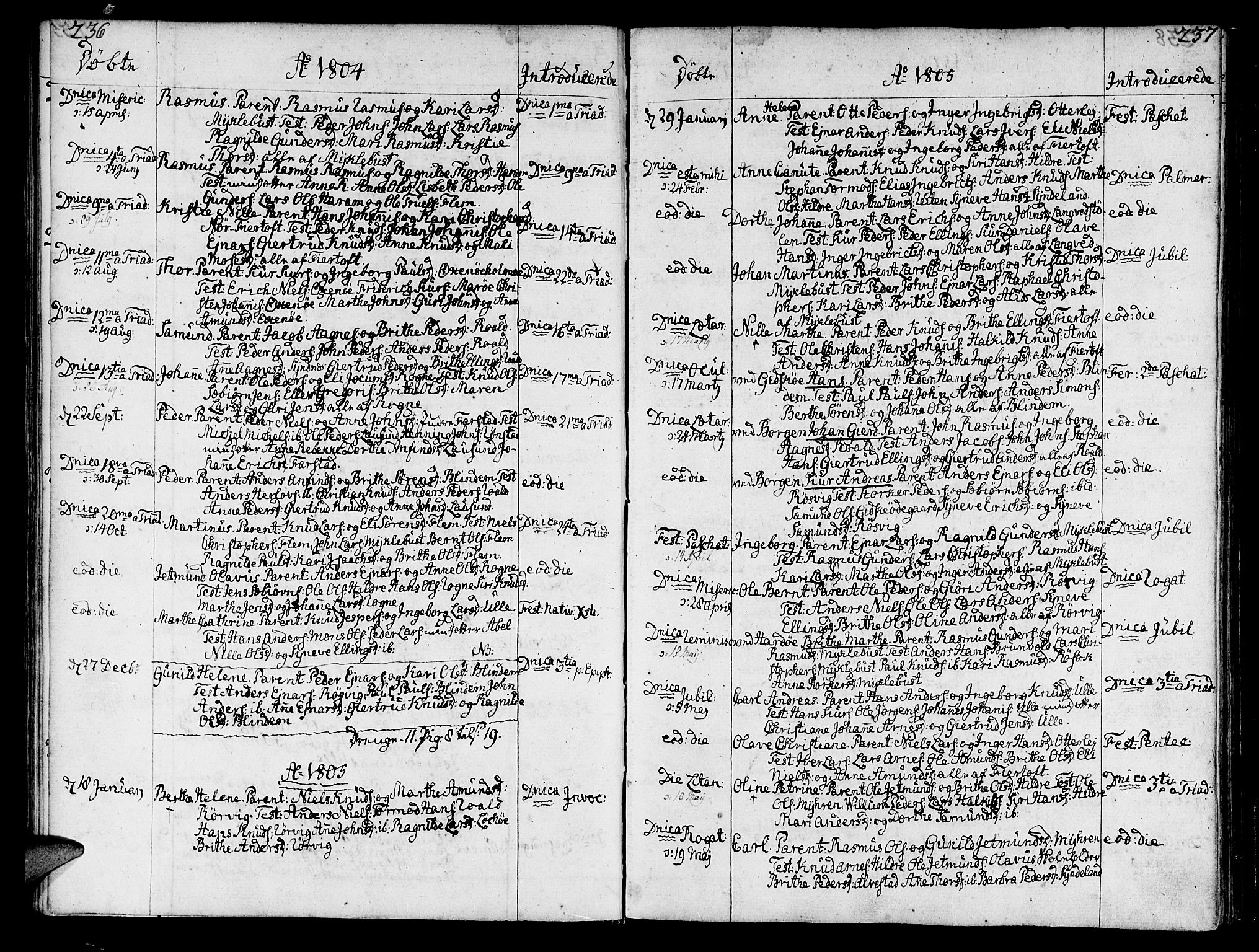 Ministerialprotokoller, klokkerbøker og fødselsregistre - Møre og Romsdal, SAT/A-1454/536/L0494: Ministerialbok nr. 536A03, 1803-1836, s. 236-237