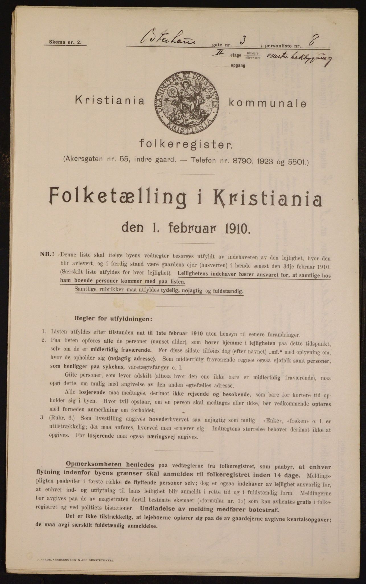 OBA, Kommunal folketelling 1.2.1910 for Kristiania, 1910, s. 74467