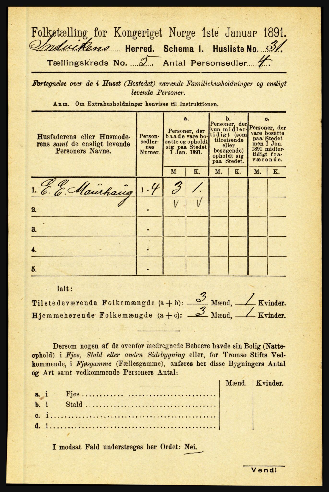 RA, Folketelling 1891 for 1447 Innvik herred, 1891, s. 1923