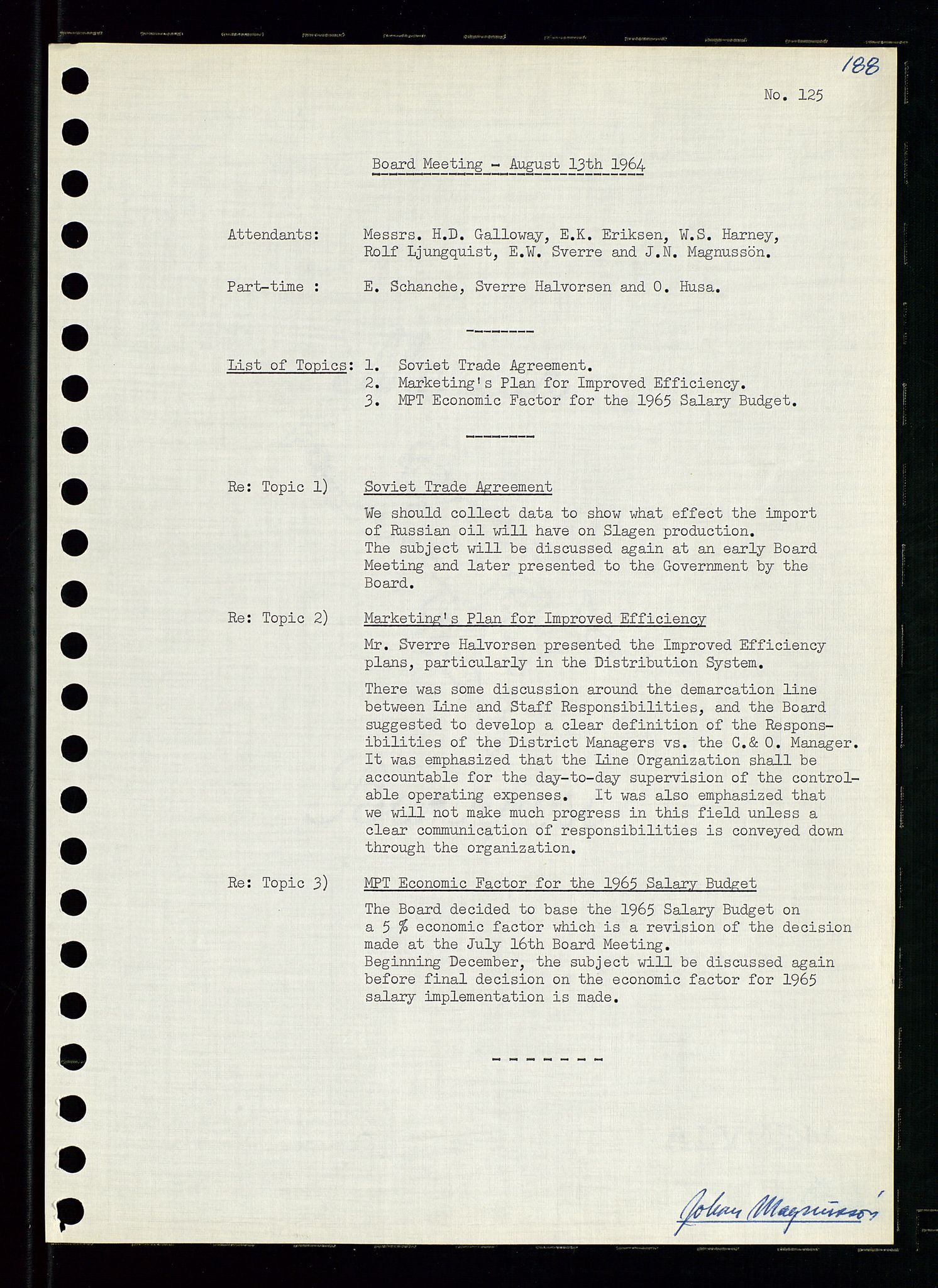 Pa 0982 - Esso Norge A/S, AV/SAST-A-100448/A/Aa/L0001/0004: Den administrerende direksjon Board minutes (styrereferater) / Den administrerende direksjon Board minutes (styrereferater), 1963-1964, s. 74