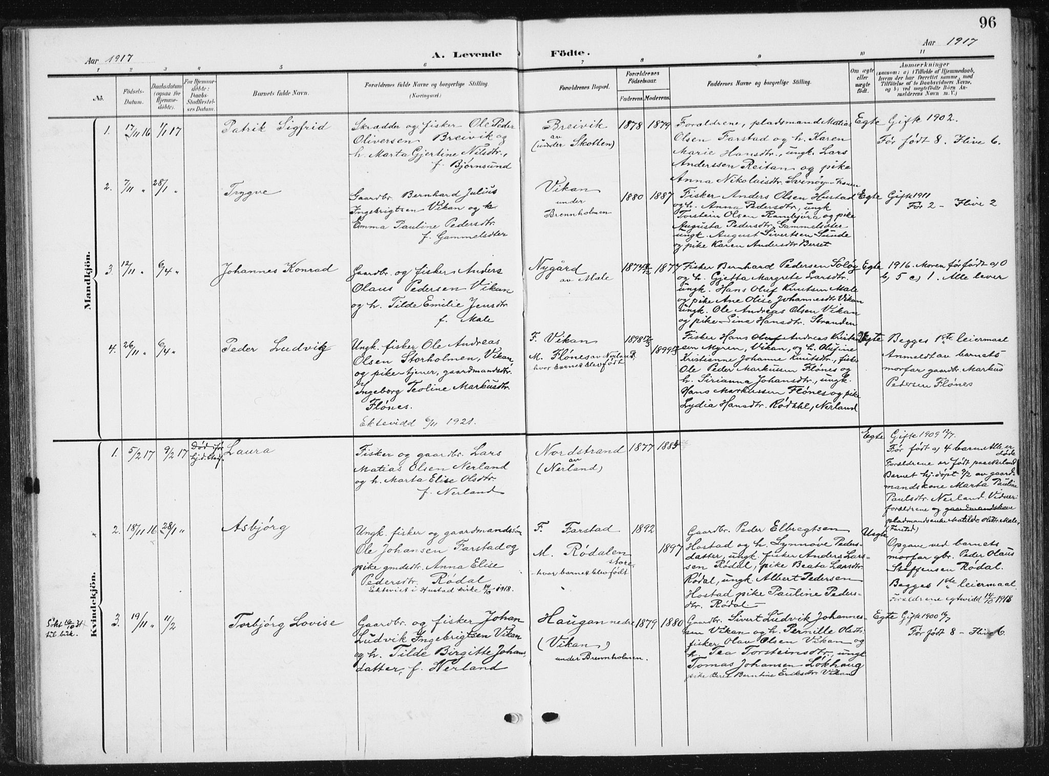 Ministerialprotokoller, klokkerbøker og fødselsregistre - Møre og Romsdal, SAT/A-1454/567/L0784: Klokkerbok nr. 567C04, 1903-1938, s. 96