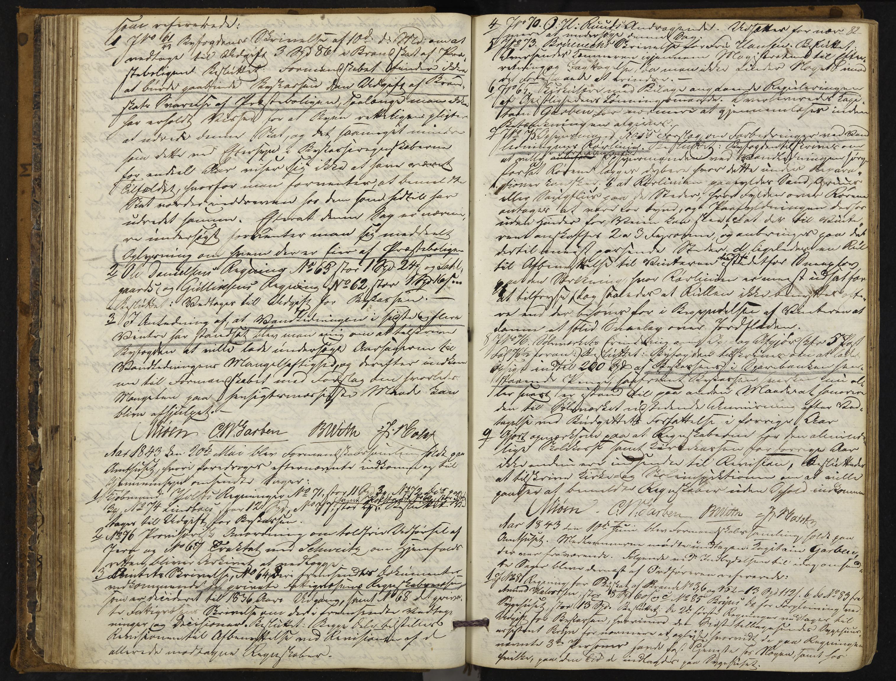 Kongsberg formannskap og sentraladministrasjon, IKAK/0604021-1/A/L0001: Møtebok med register, 1837-1849, s. 82